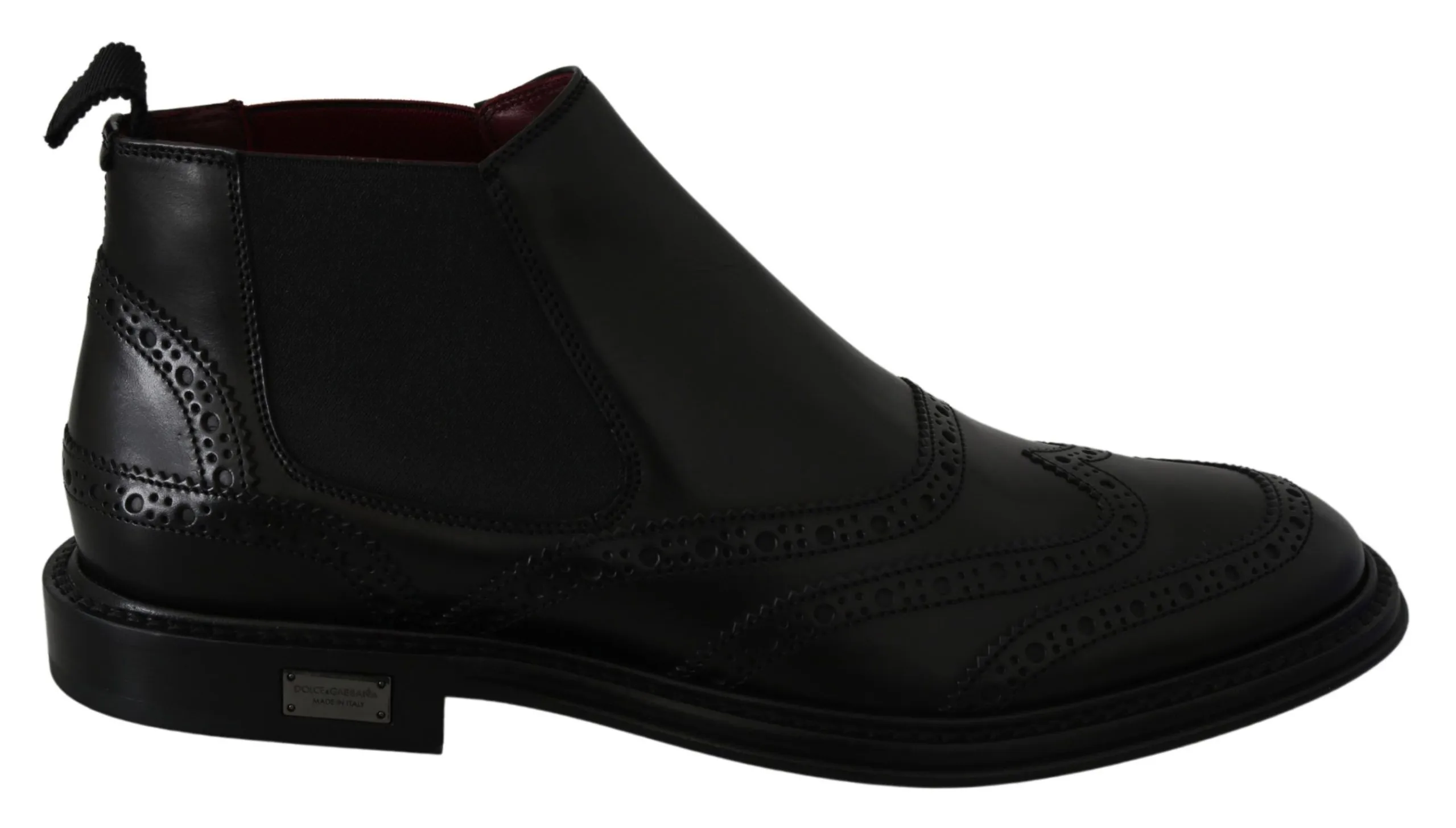 Dolce & Gabbana Men's Elegant Black Leather Ankle Boots