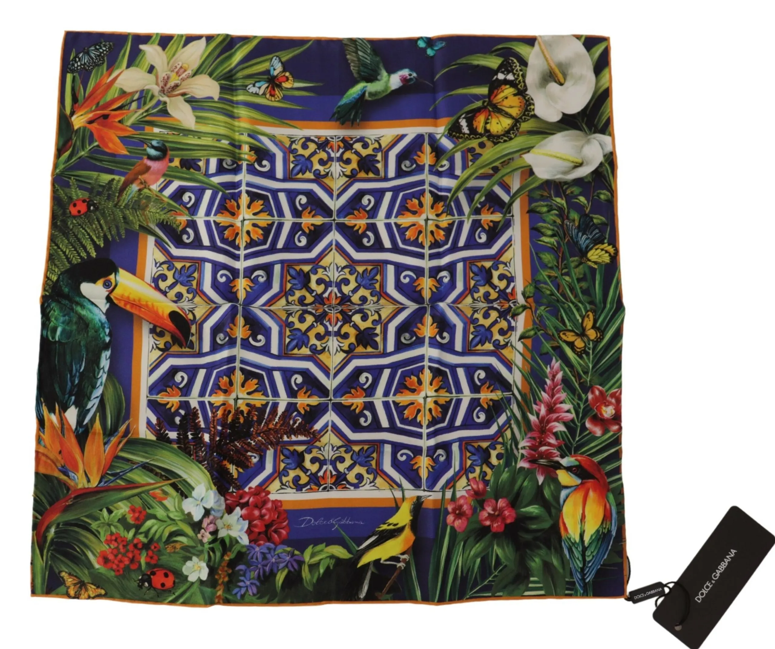 Dolce & Gabbana Women's Tropical Majolica Silk Square Scarf