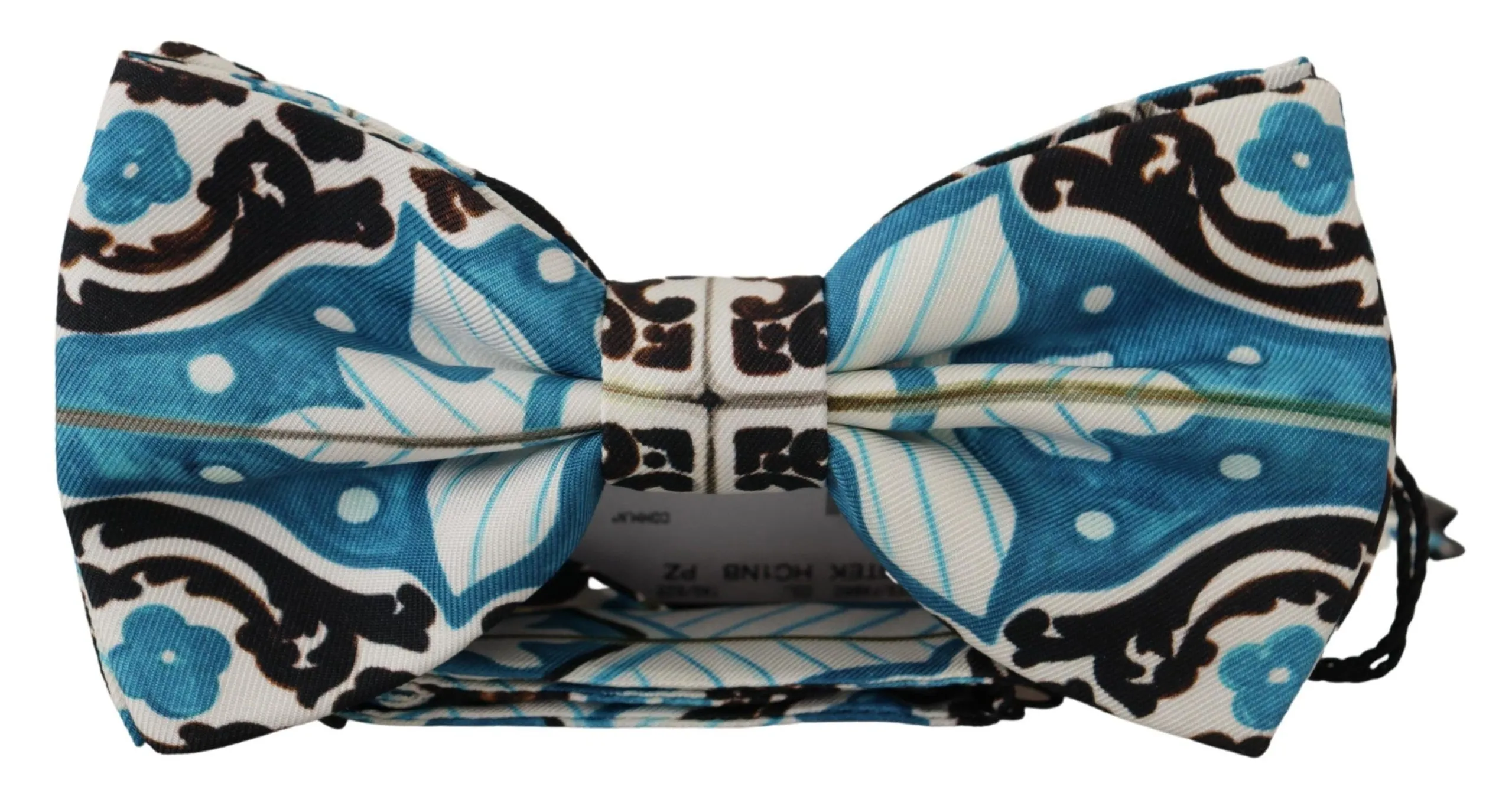 Dolce & Gabbana Men's Elegant Silk Bow Tie in Light Blue
