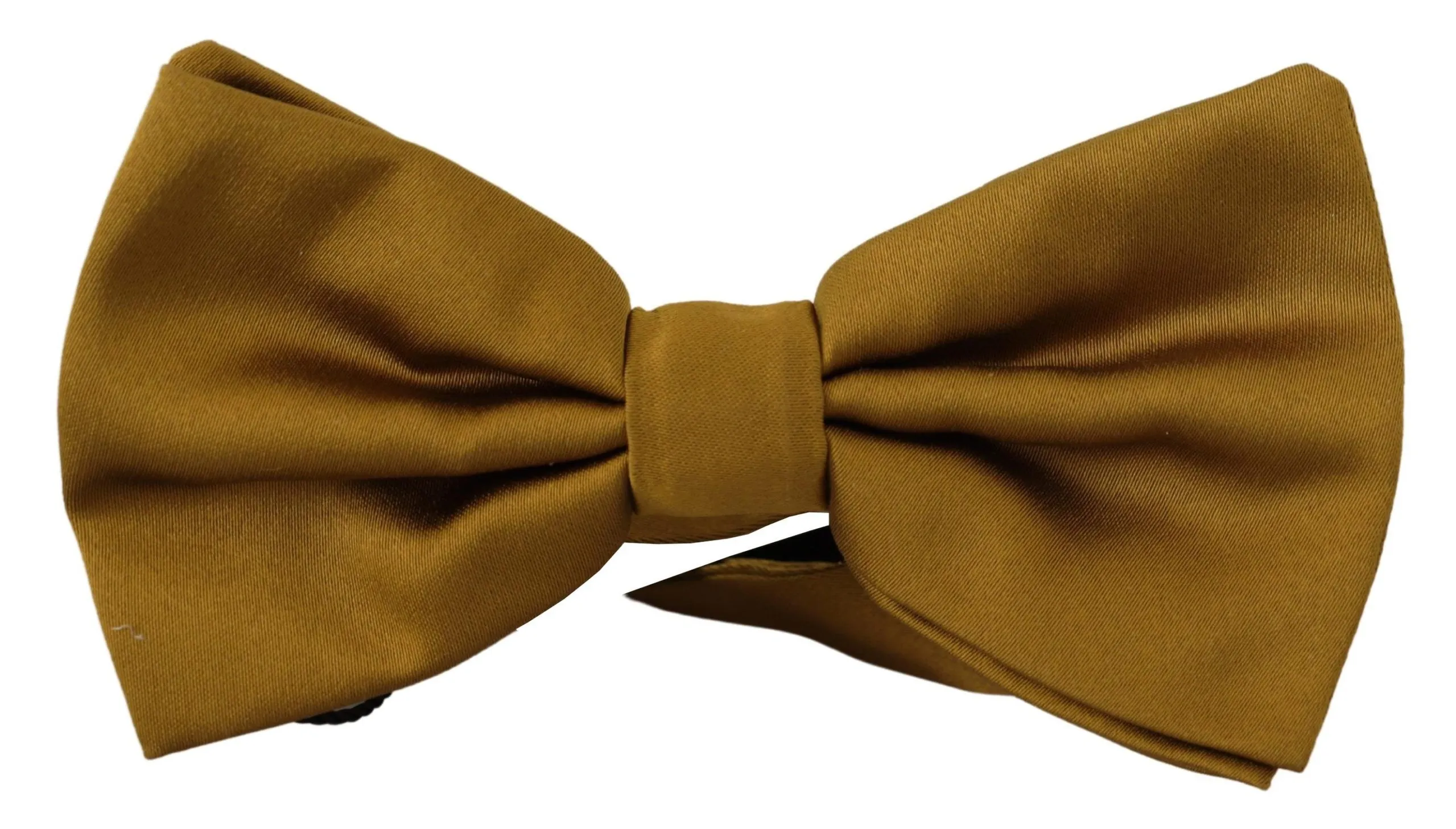 Dolce & Gabbana Men's Elegant Gold Silk Bow Tie
