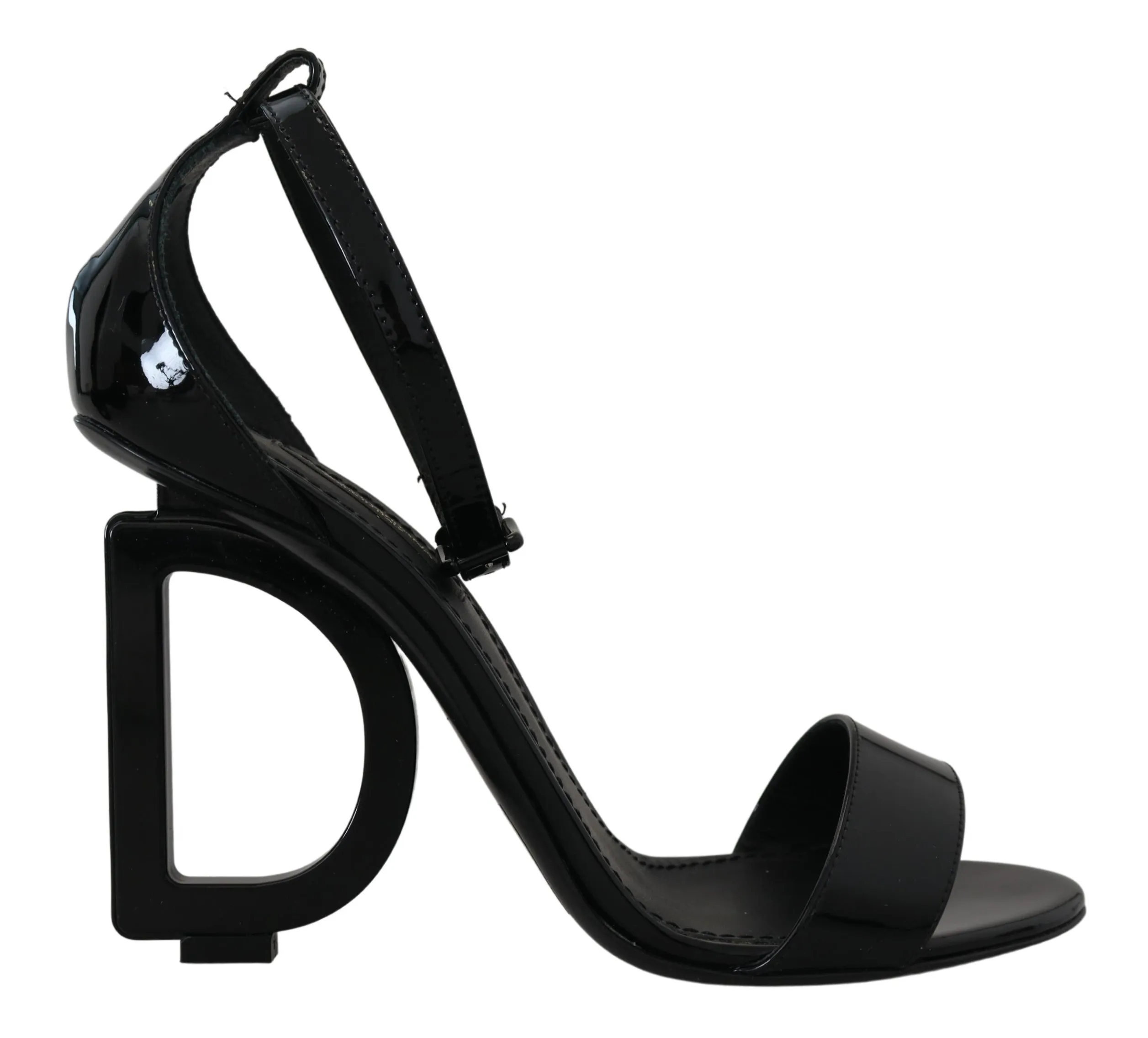 Dolce & Gabbana Women's Elegant Black Leather Ankle Strap Sandals