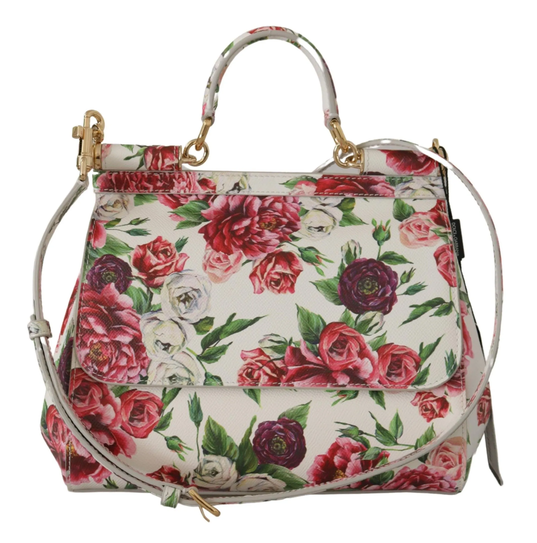Dolce & Gabbana Women's Floral Elegance Leather Shoulder Bag