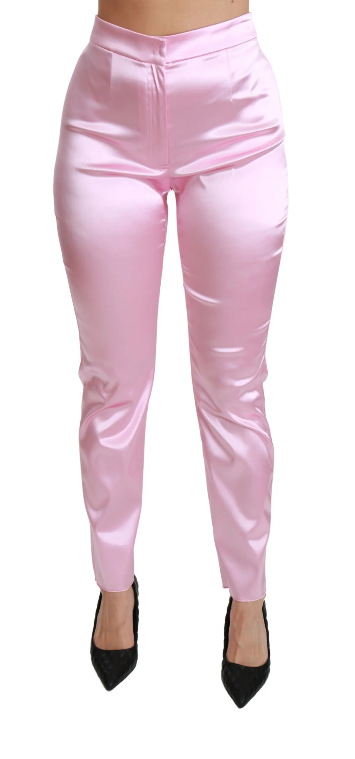 Dolce & Gabbana Women's Pink Metallic Chic Trousers