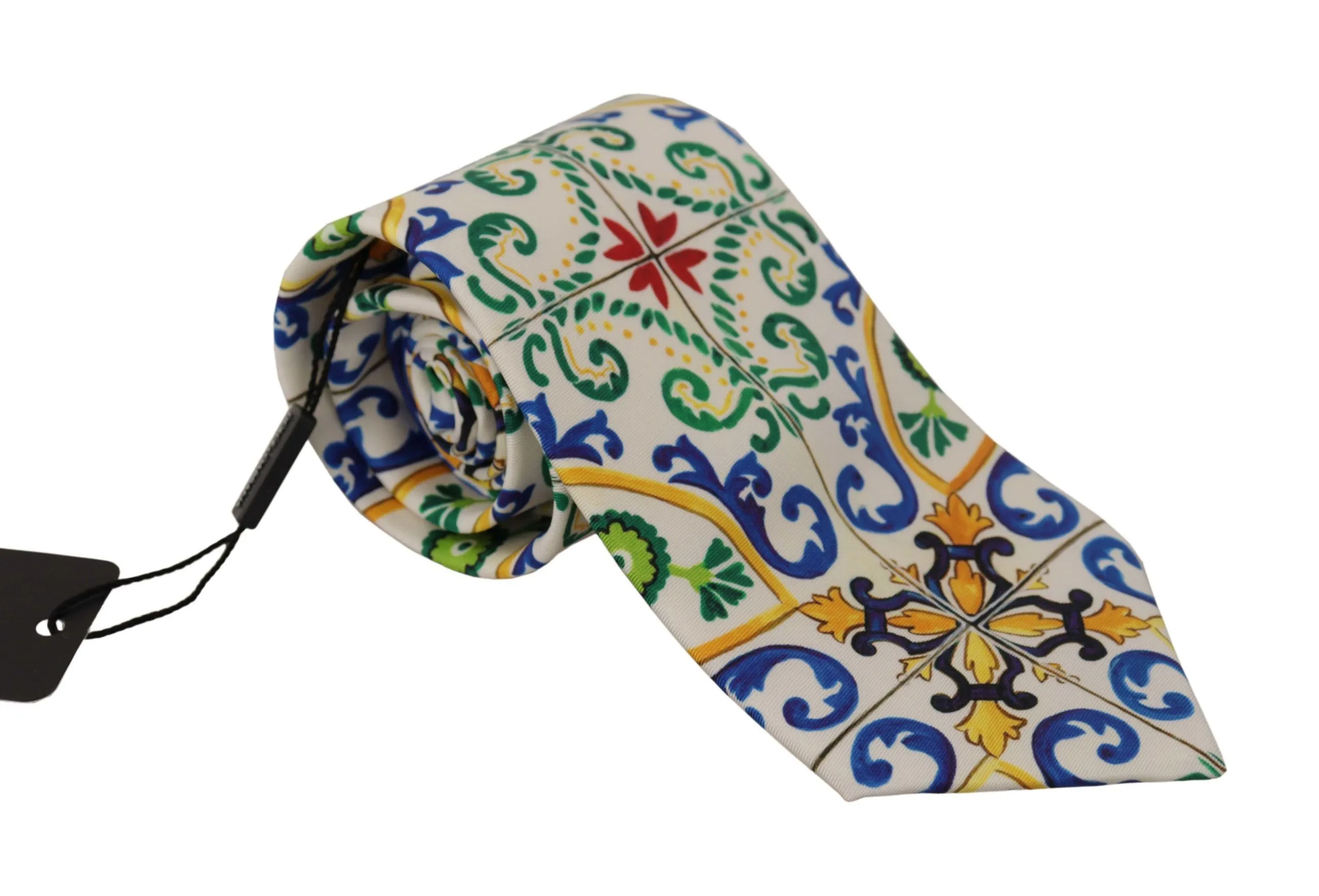 Dolce & Gabbana Men's Elegant Multicolor Majolica Silk Tie