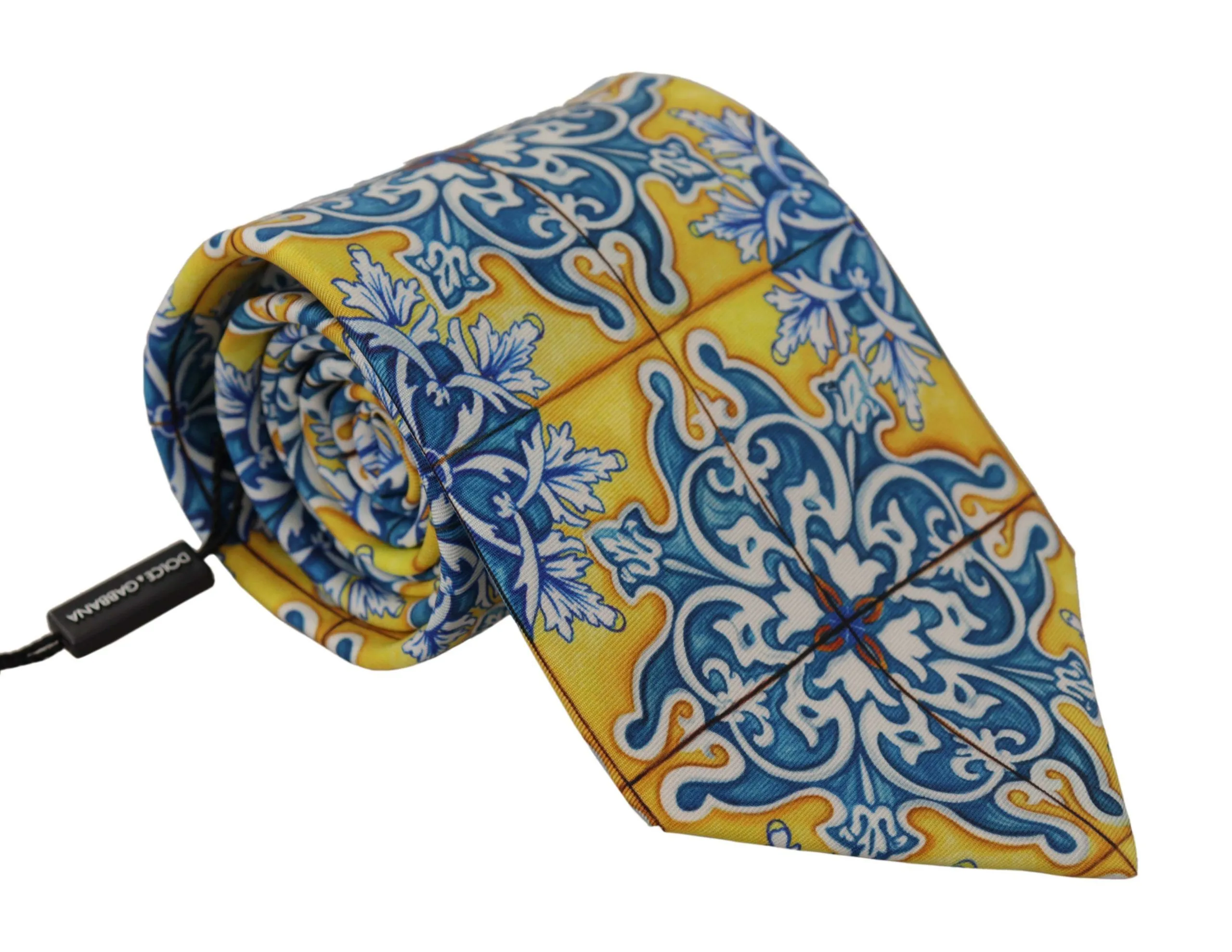 Dolce & Gabbana Men's Sunny Majolica Silk Tie - Exquisite Craftsmanship