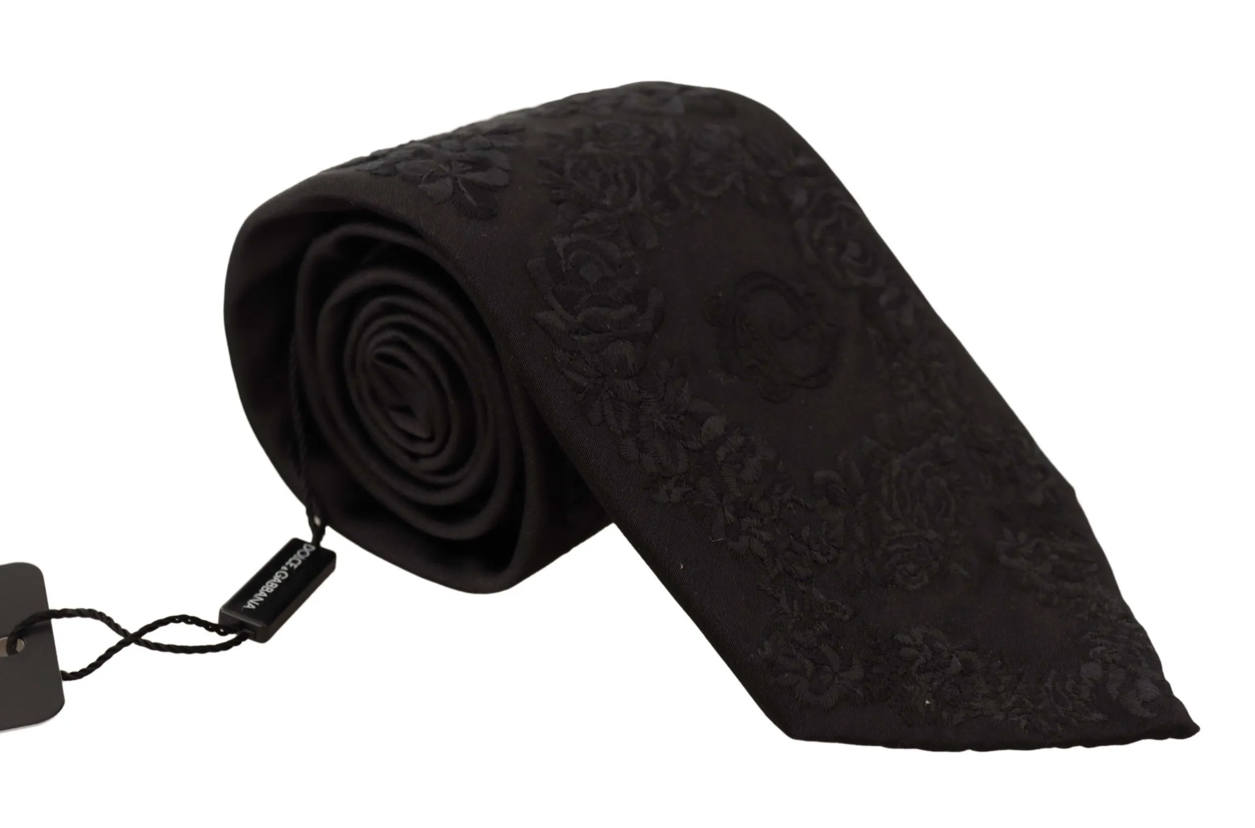 Dolce & Gabbana Men's Elegant Black Silk Tie