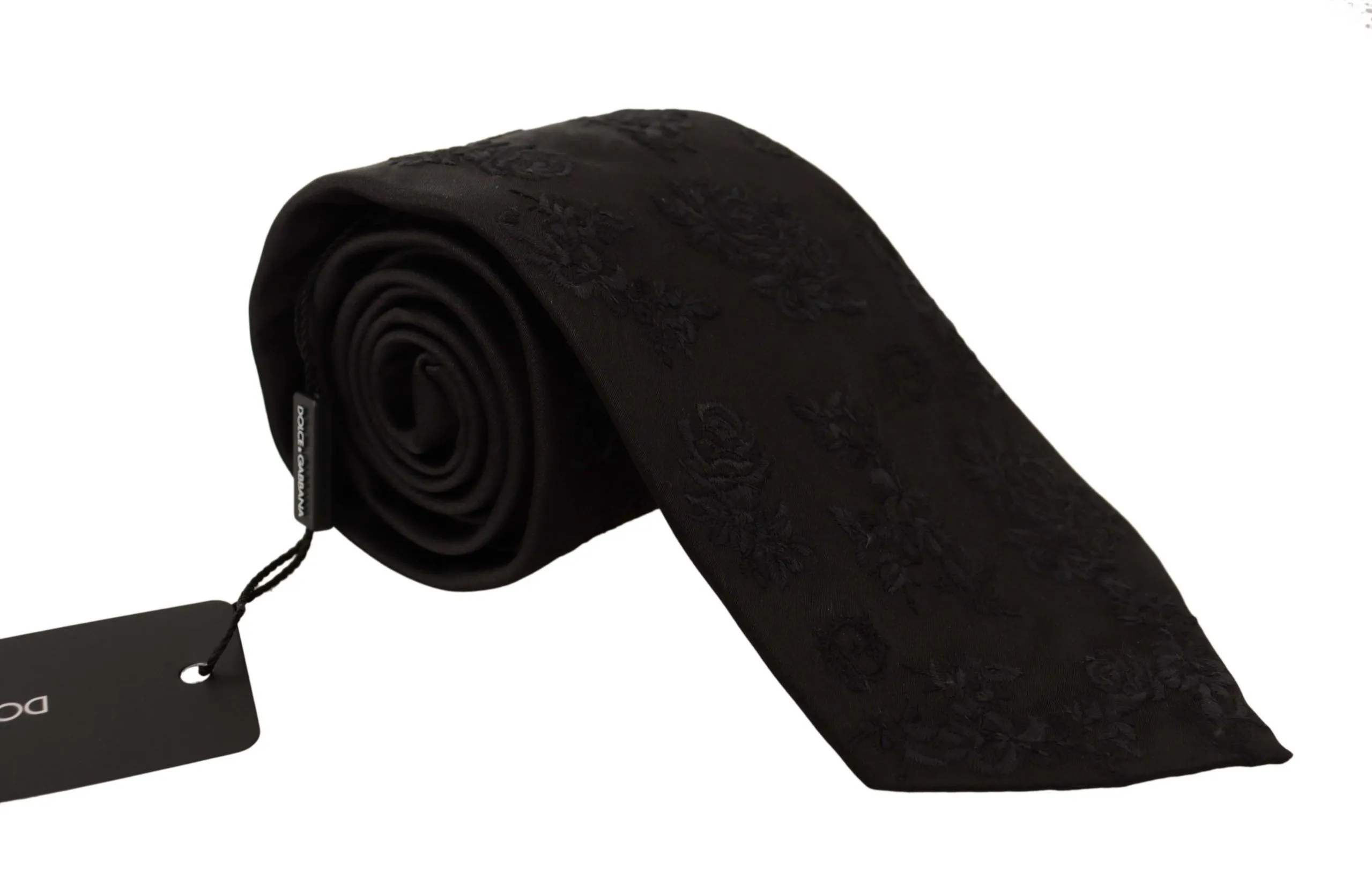 Dolce & Gabbana Men's Elegant Black Silk Tie for the Dapper Gentleman