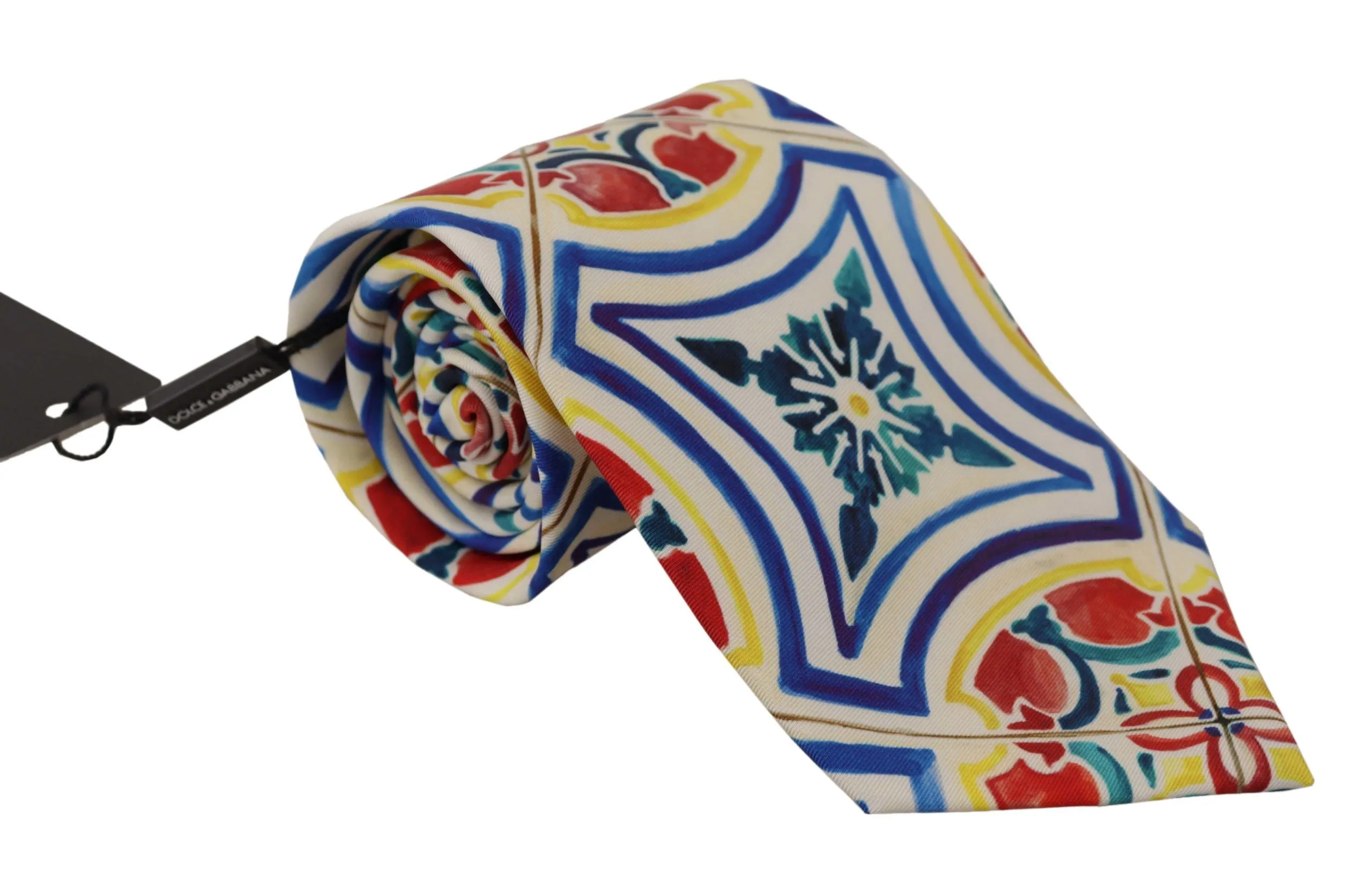 Dolce & Gabbana Men's Elegant Silk Majolica Print Tie