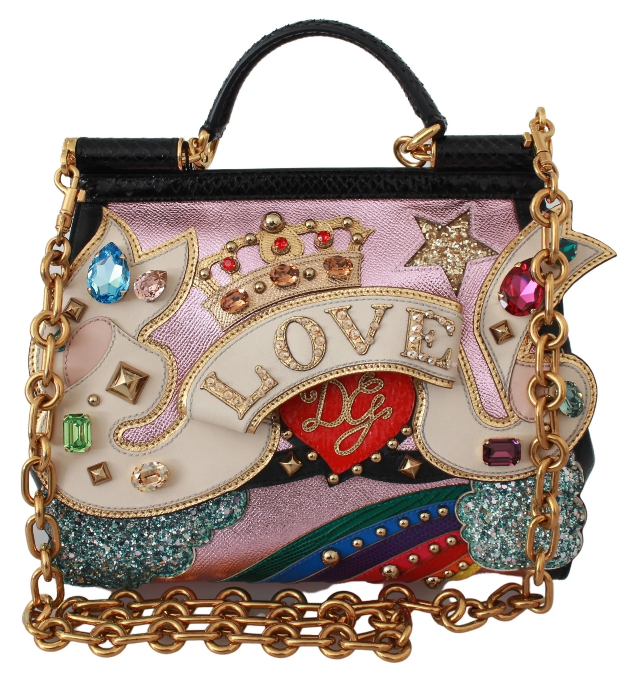 Dolce & Gabbana Women's Chic Love Crown DG Star Sicily Shoulder Bag