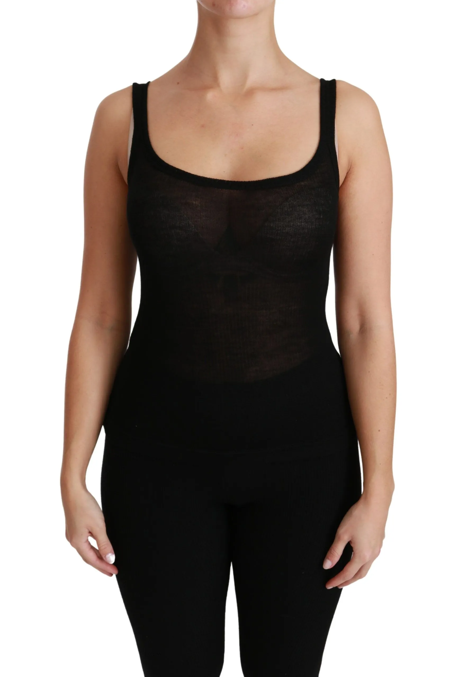 Dolce & Gabbana Women's Elegant Cashmere Spaghetti Strap Sleeveless Top