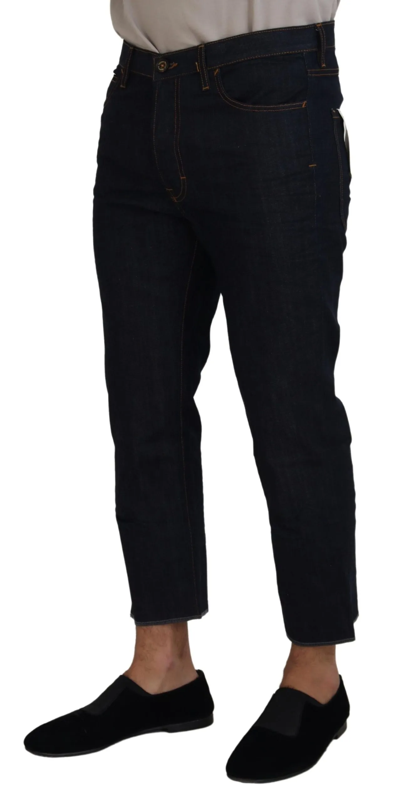 Vivienne Westwood Men's Chic Cropped Denim Delight