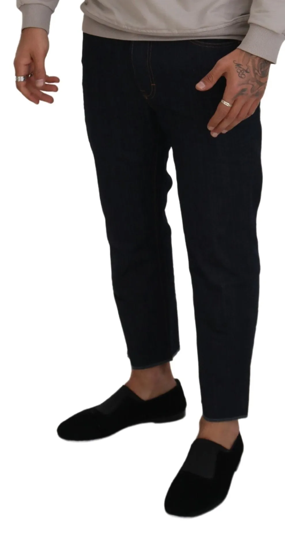 Vivienne Westwood Men's Chic Cropped Denim Delight