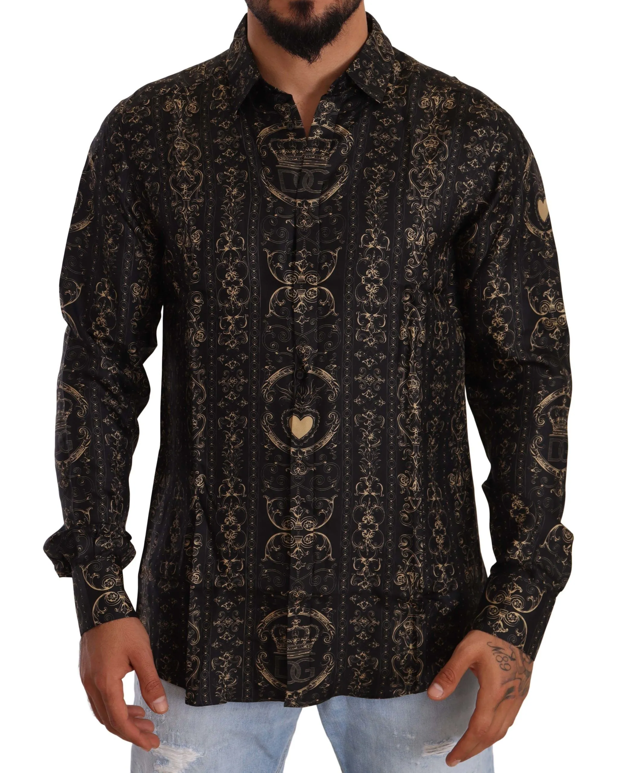 Dolce & Gabbana Men's Elegant Silk Martini Dress Shirt
