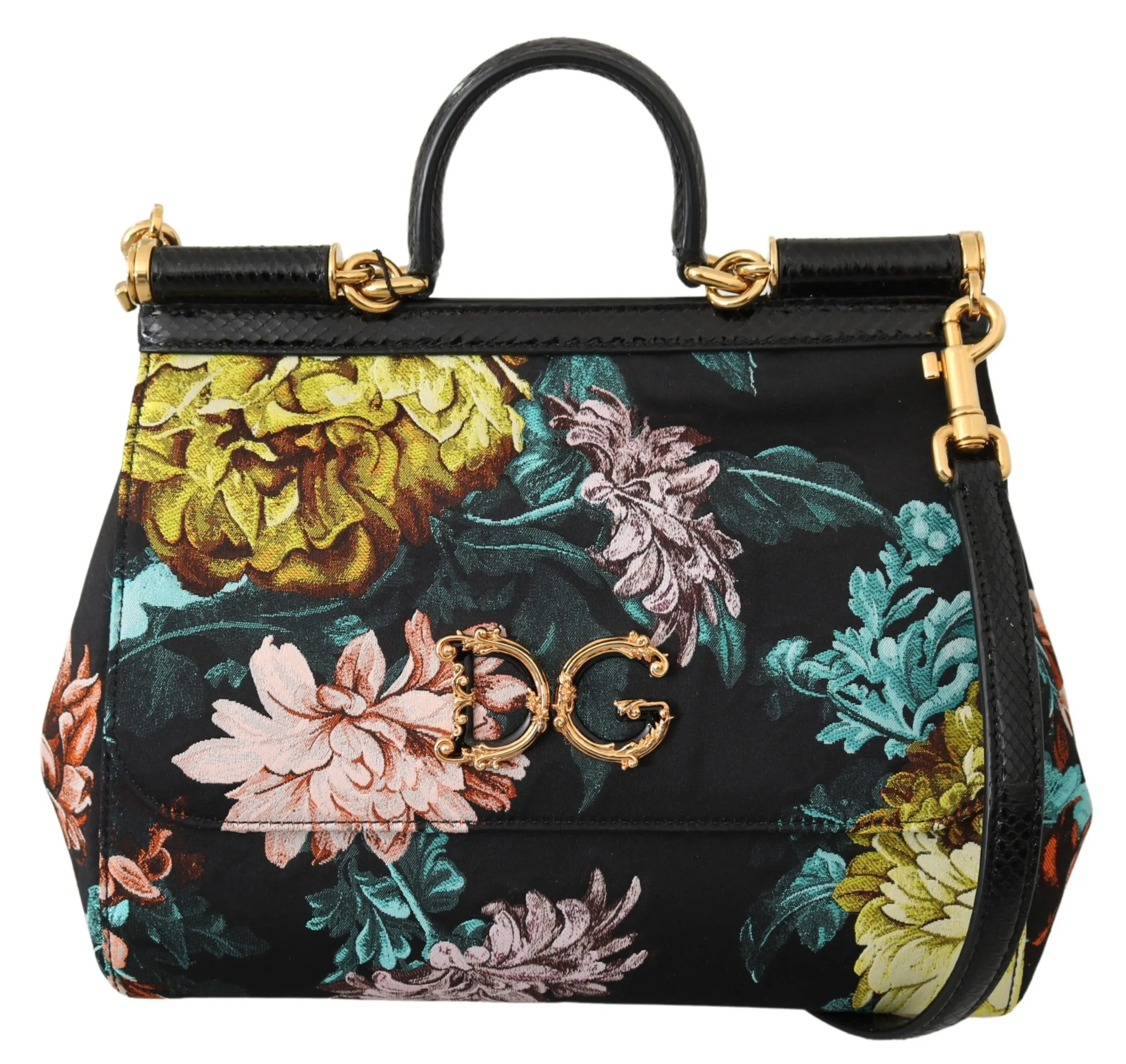 Dolce & Gabbana Women's Elegant Floral Sicily Shoulder Bag