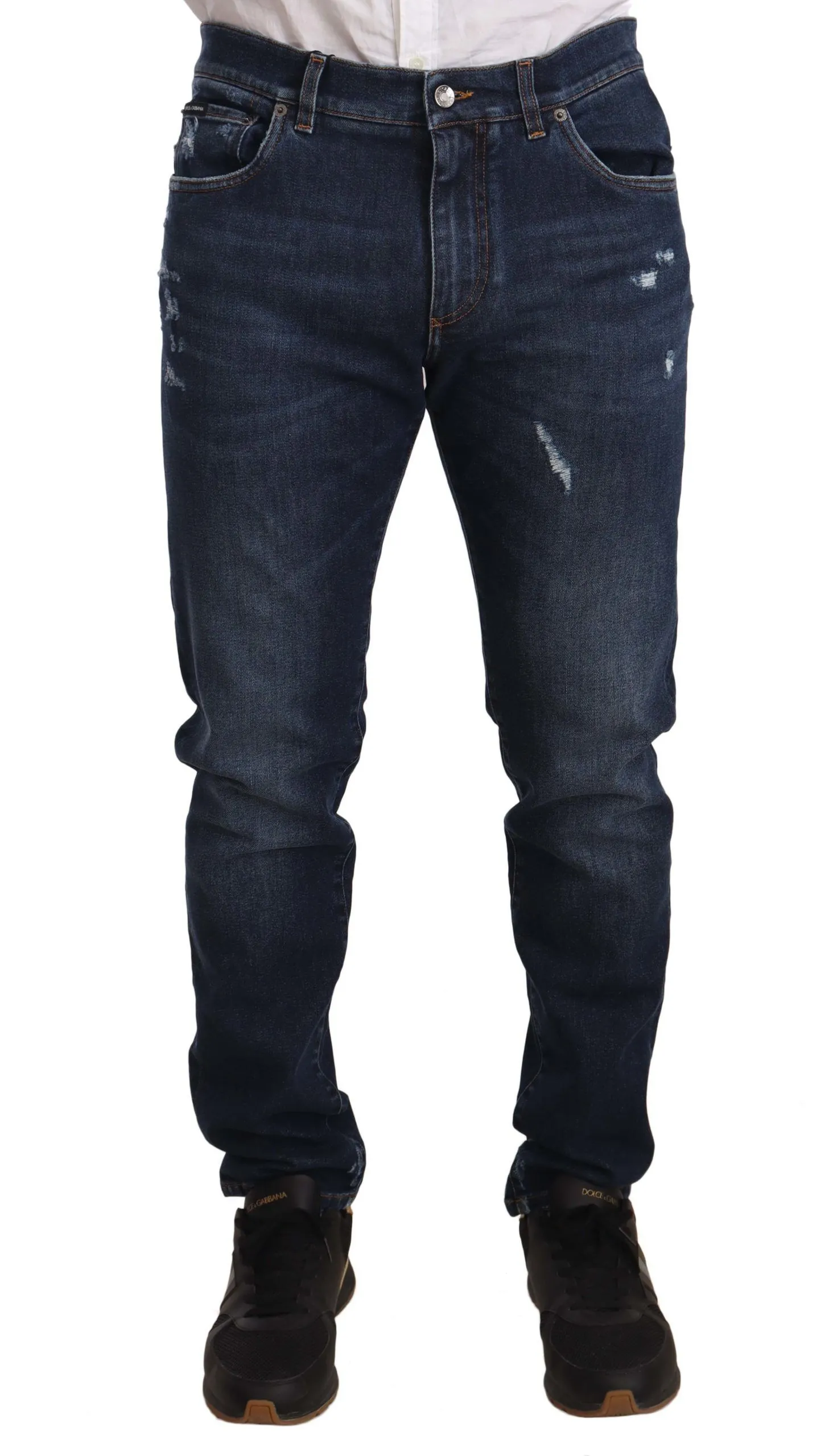 Dolce & Gabbana Men's Chic Slim Fit Stretch Cotton Jeans