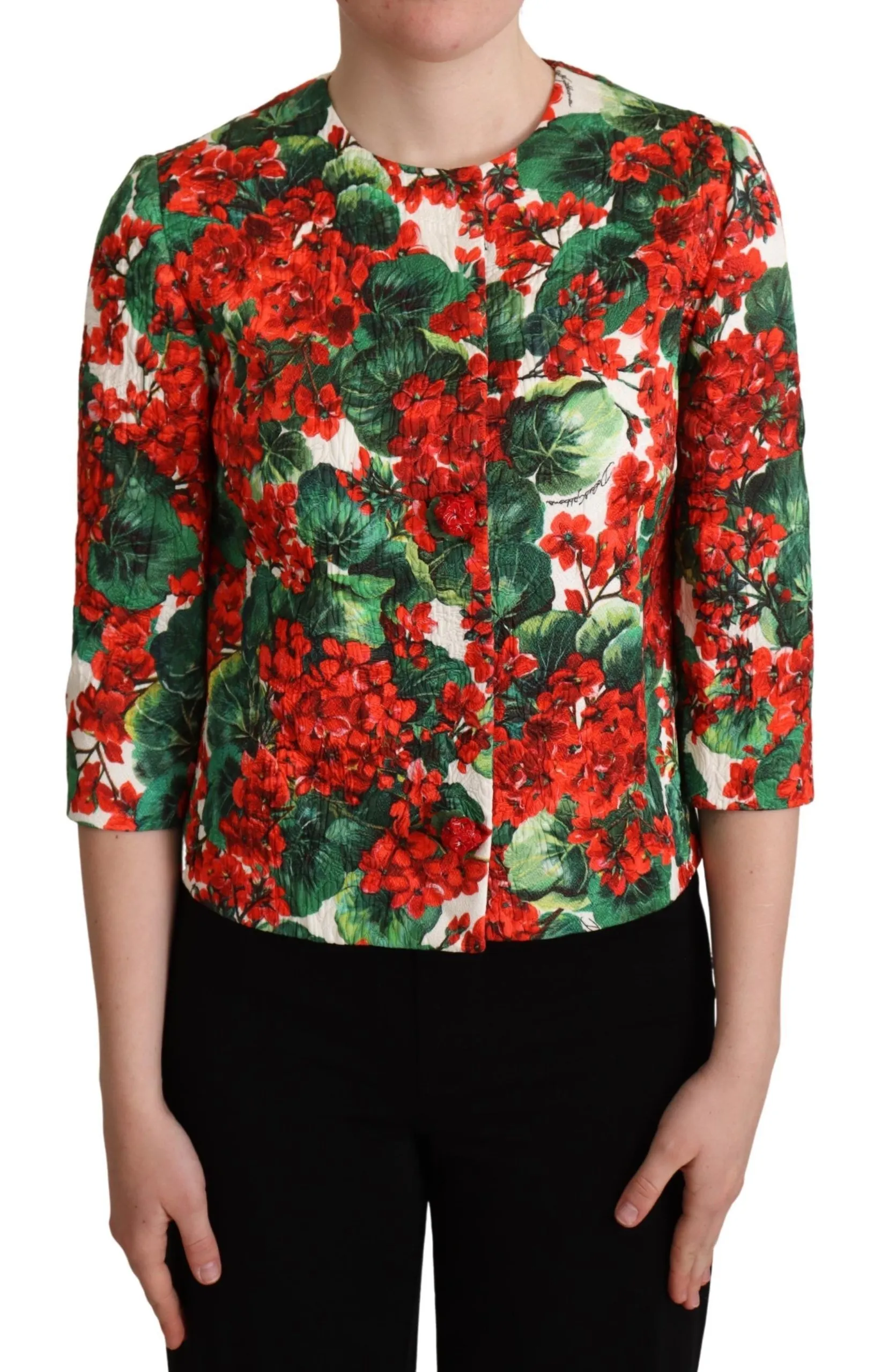 Dolce & Gabbana Women's Exquisite Floral Brocade Blazer Coat