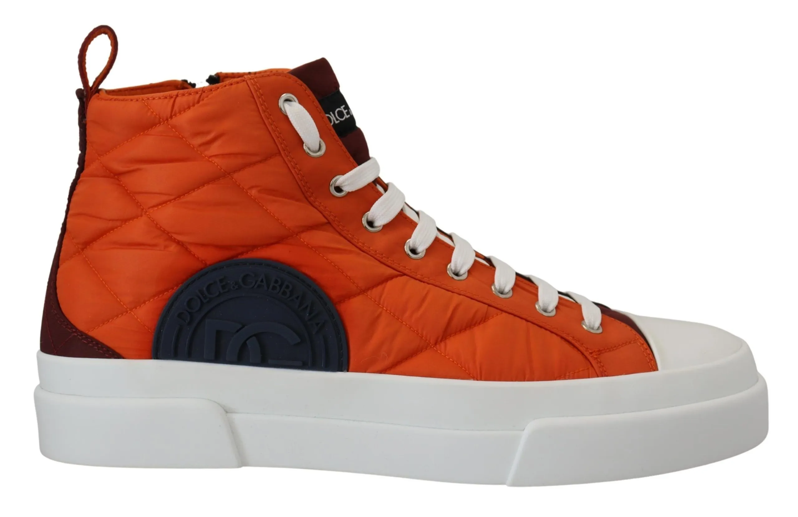 Dolce & Gabbana Men's Elevate Your Game: Orange High-Top Sneakers