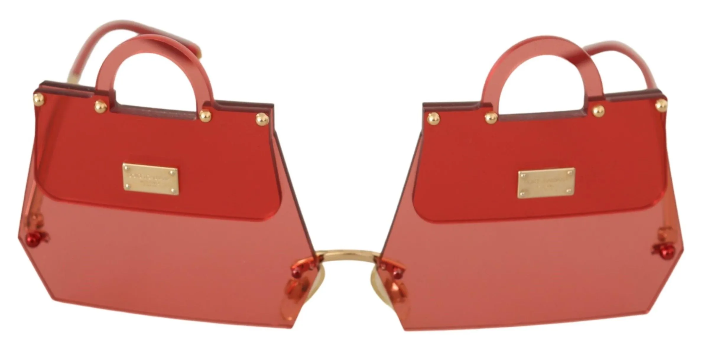 Dolce & Gabbana Women's Chic Red Hand-Bag Frame Sunglasses