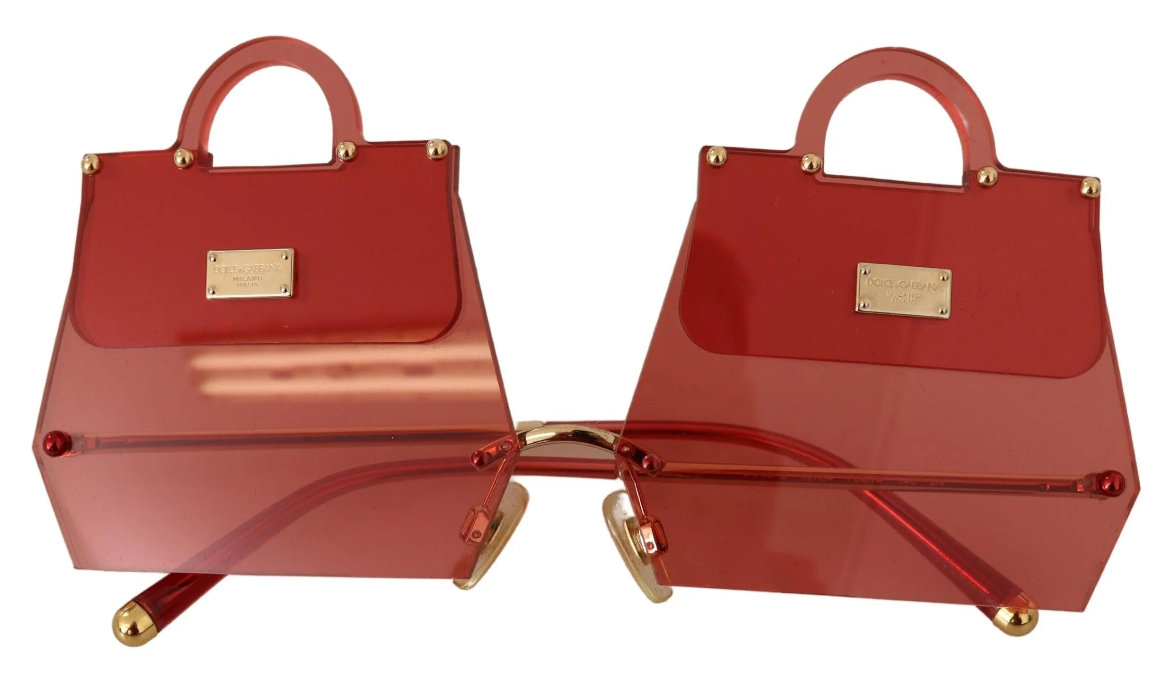 Dolce & Gabbana Women's Chic Red Hand-Bag Frame Sunglasses