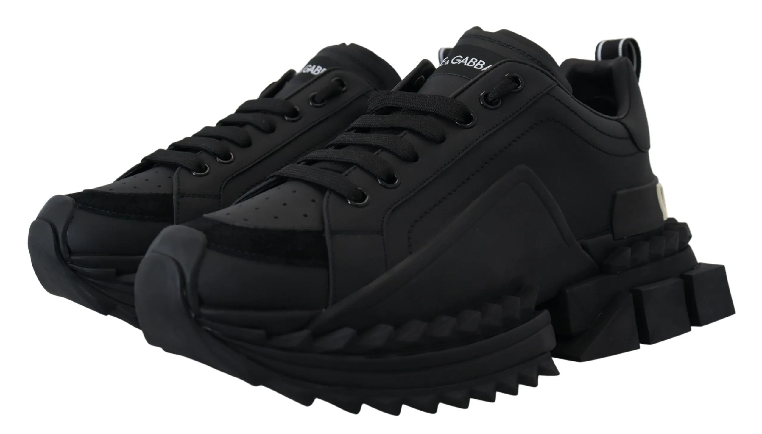 Dolce & Gabbana Men's Elegant Super King Leather Sneakers