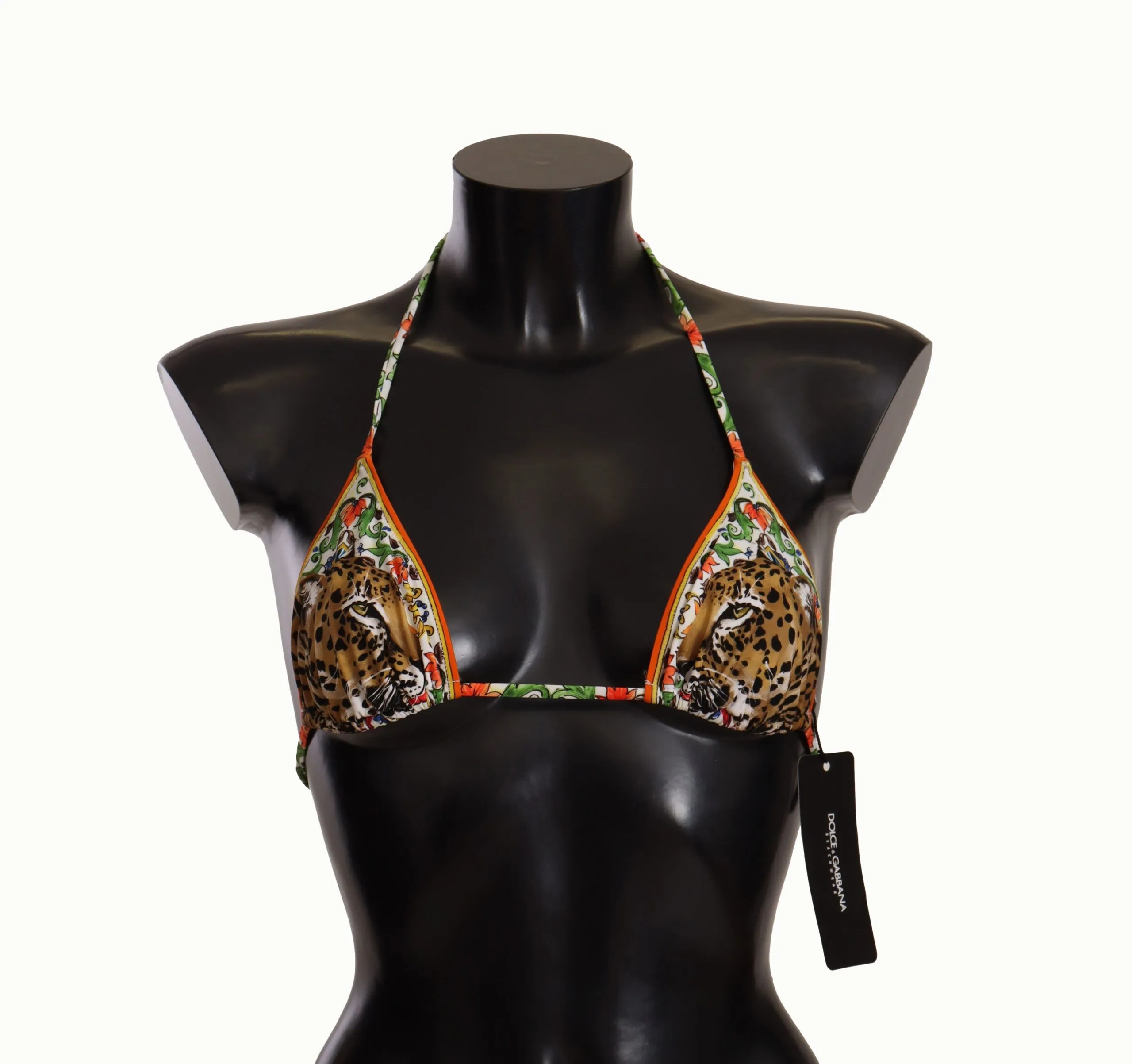 Dolce & Gabbana Women's Elegant Leopard Print Bikini Top