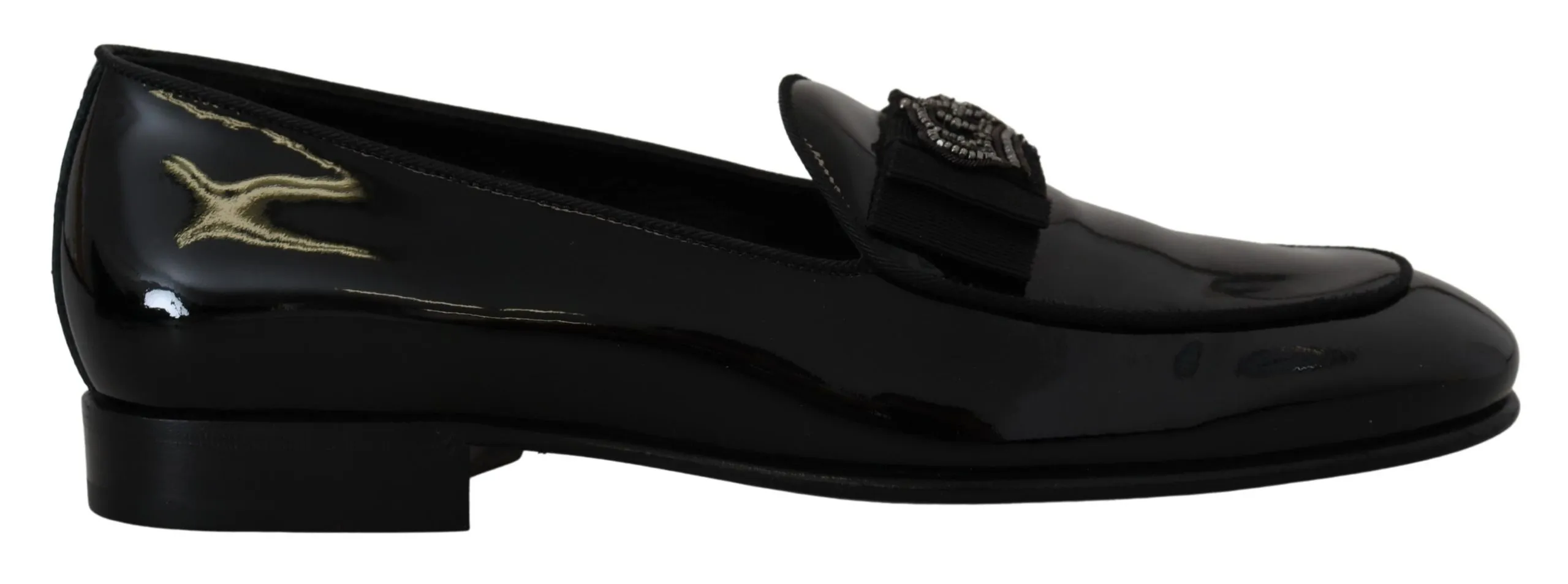 Dolce & Gabbana Men's Elegant Patent Leather Slipper Loafers
