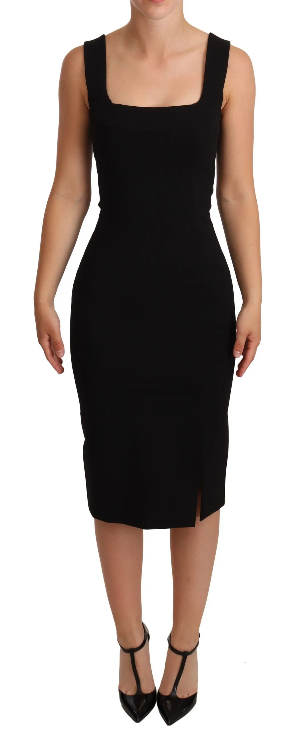 Dolce & Gabbana Women's Sleek Square Neck Midi Cocktail Dress
