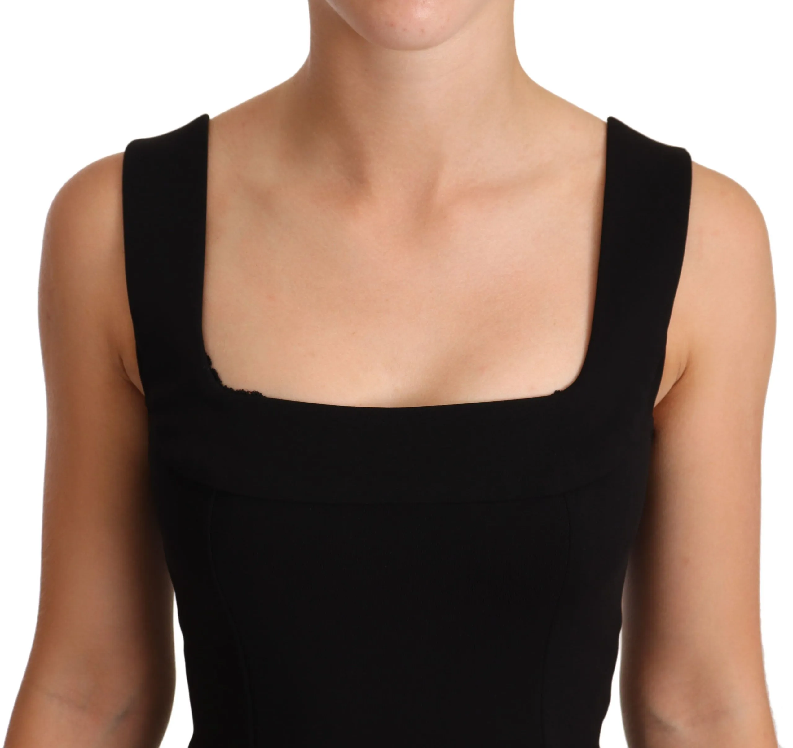 Dolce & Gabbana Women's Sleek Square Neck Midi Cocktail Dress