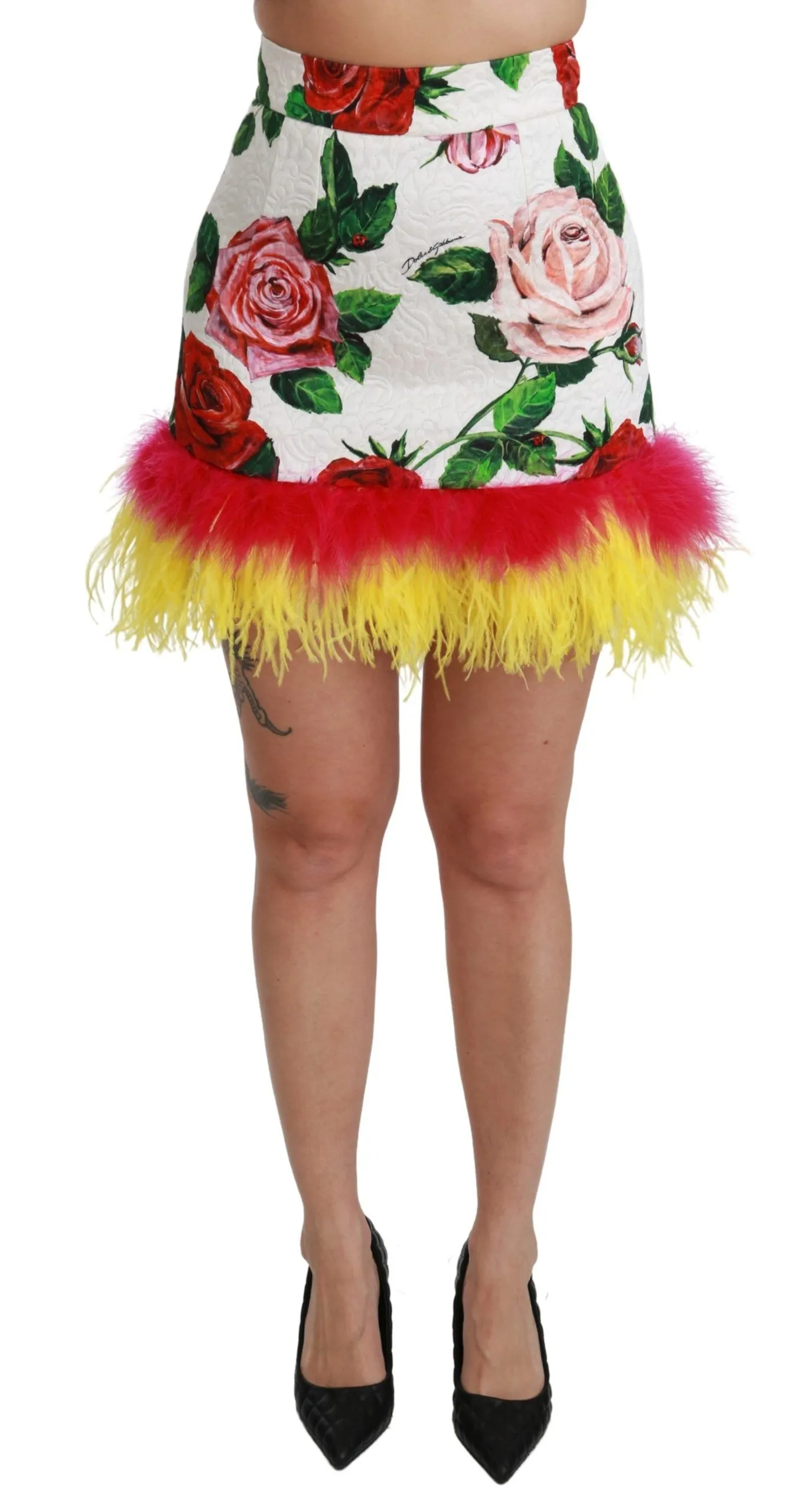Dolce & Gabbana Women's Floral Elegance High Waist Mini Skirt
