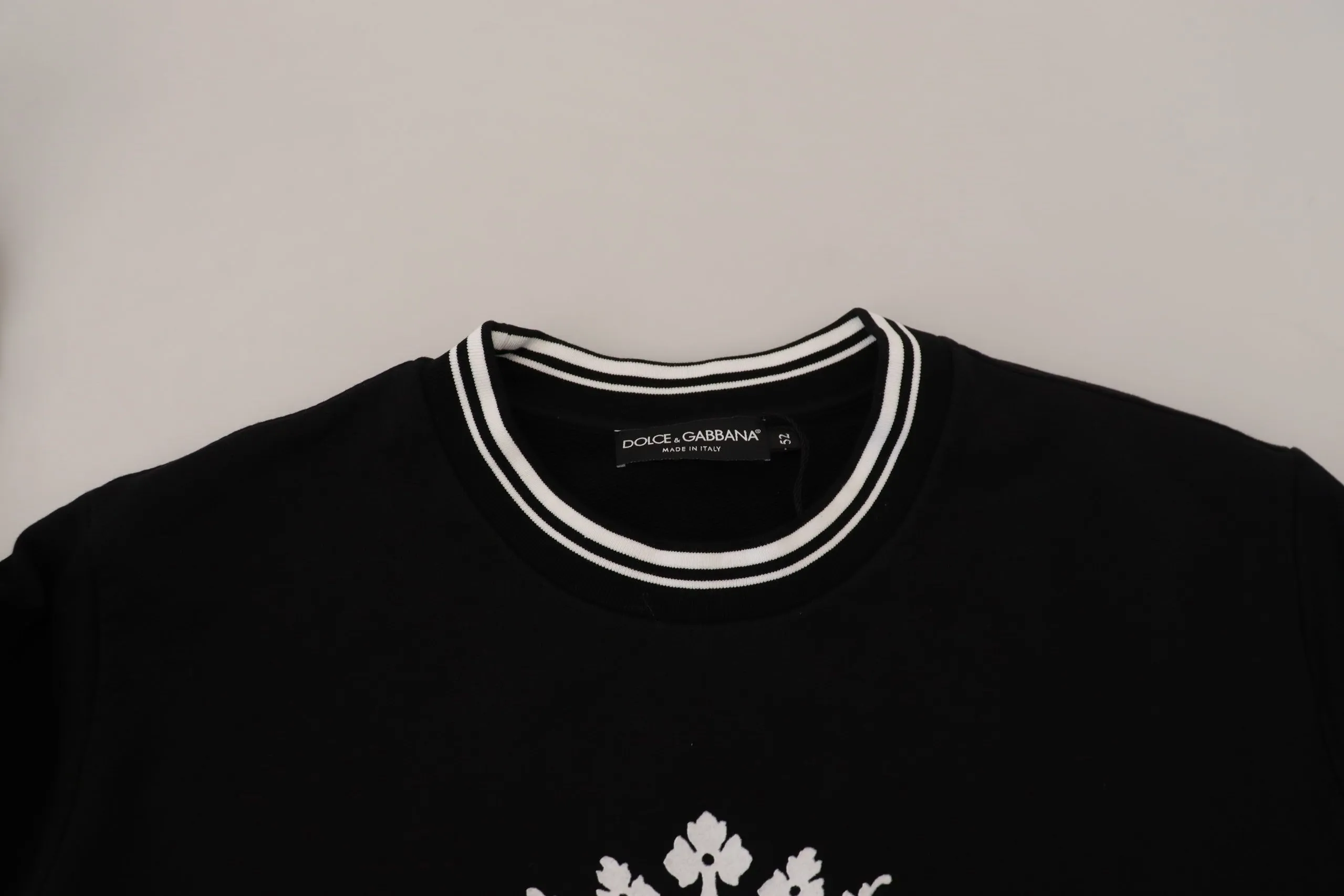 Dolce & Gabbana Men's Elegant Crewneck Cotton Pullover Sweater