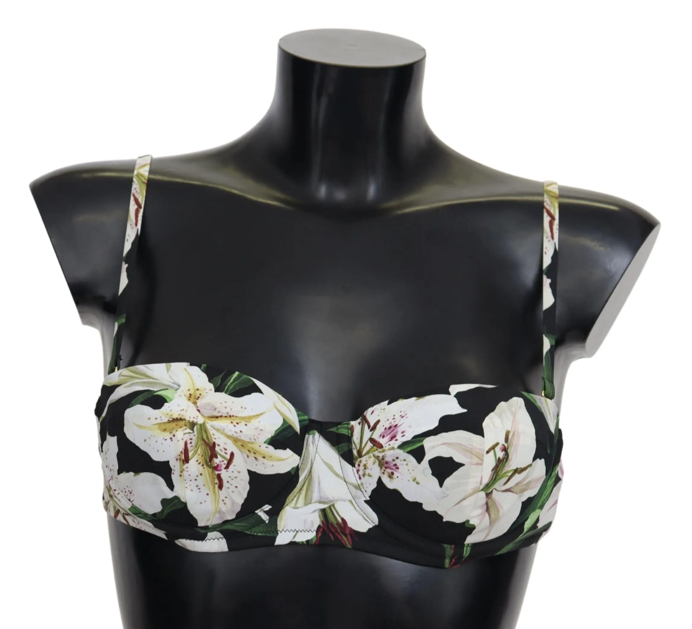 Dolce & Gabbana Women's Elegant Floral Print Bikini Top