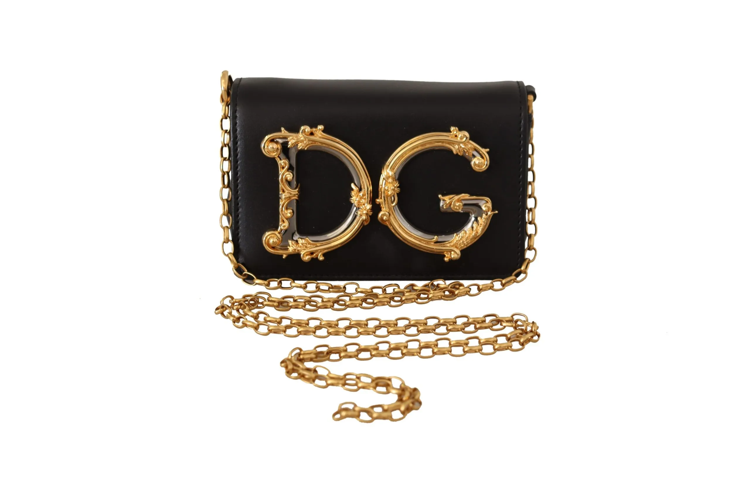 Dolce & Gabbana Women's Elegant Micro Mini Gold Detail Evening Bag