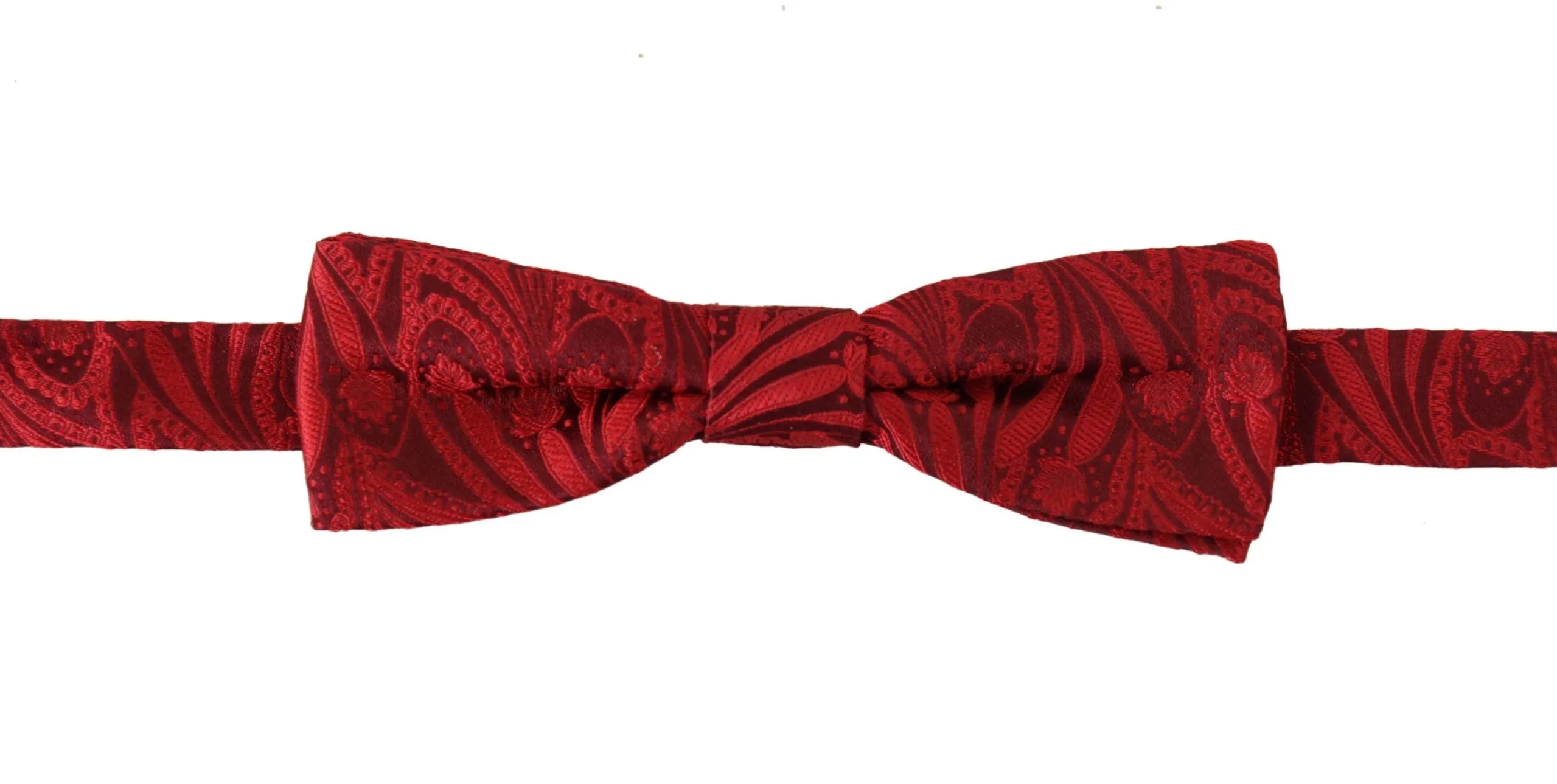 Dolce & Gabbana Men's Elegant Red Silk Bow Tie
