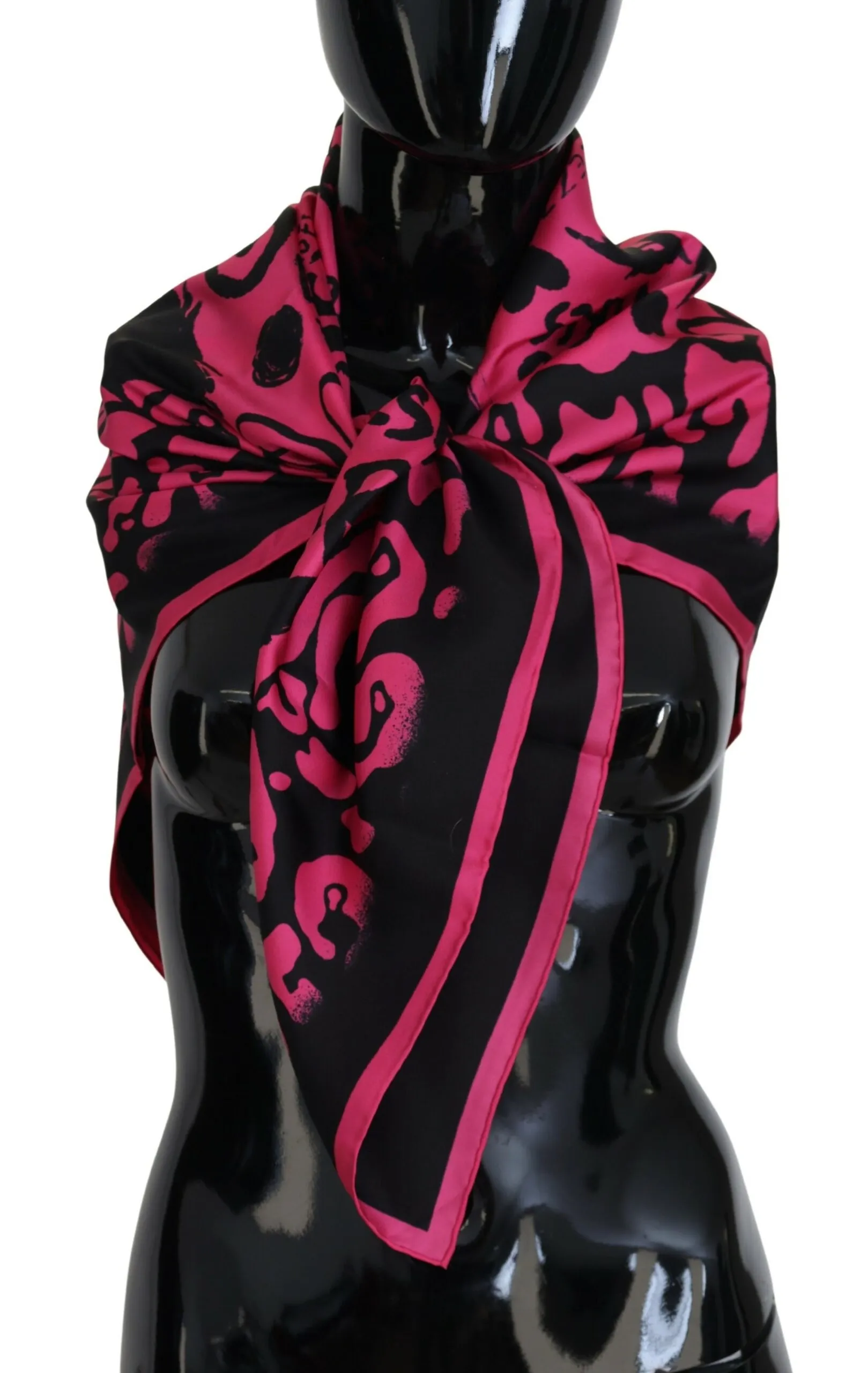 Dolce & Gabbana Women's Elegant Pink Silk Square Scarf