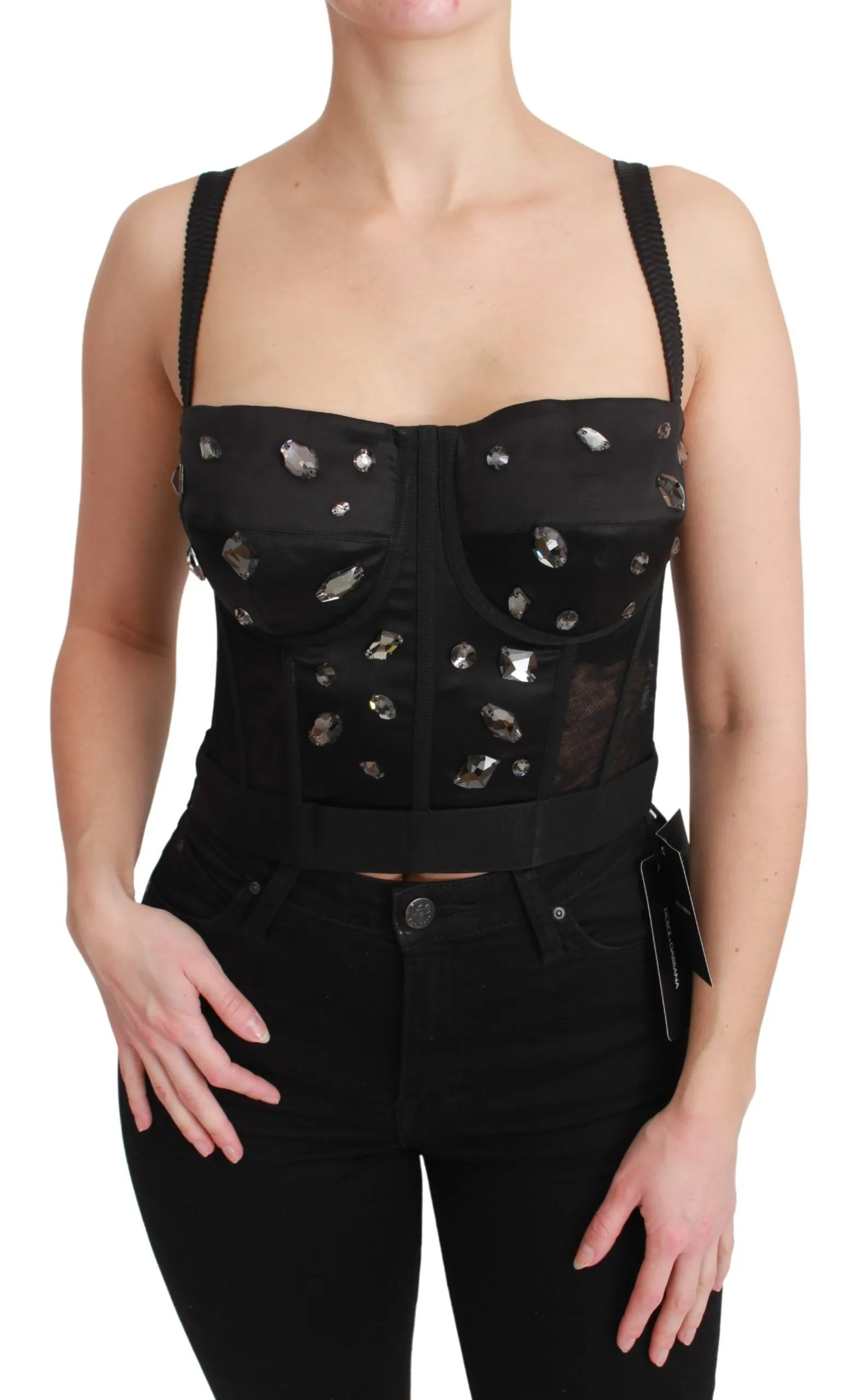 Dolce & Gabbana Women's Elegant Sleeveless Bustier Corset Top