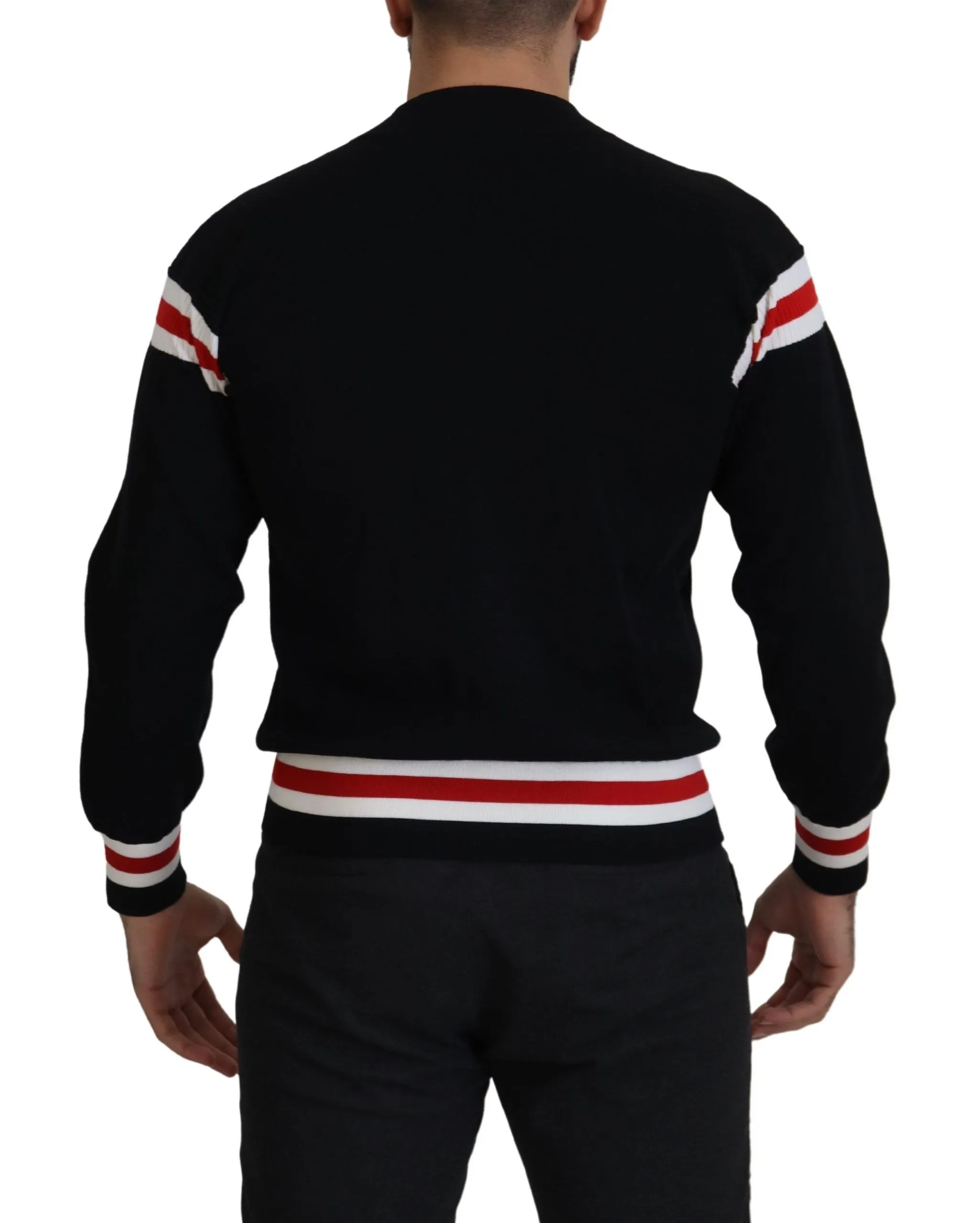Dolce & Gabbana Men's Multicolor Zip Sweater Wool Blend