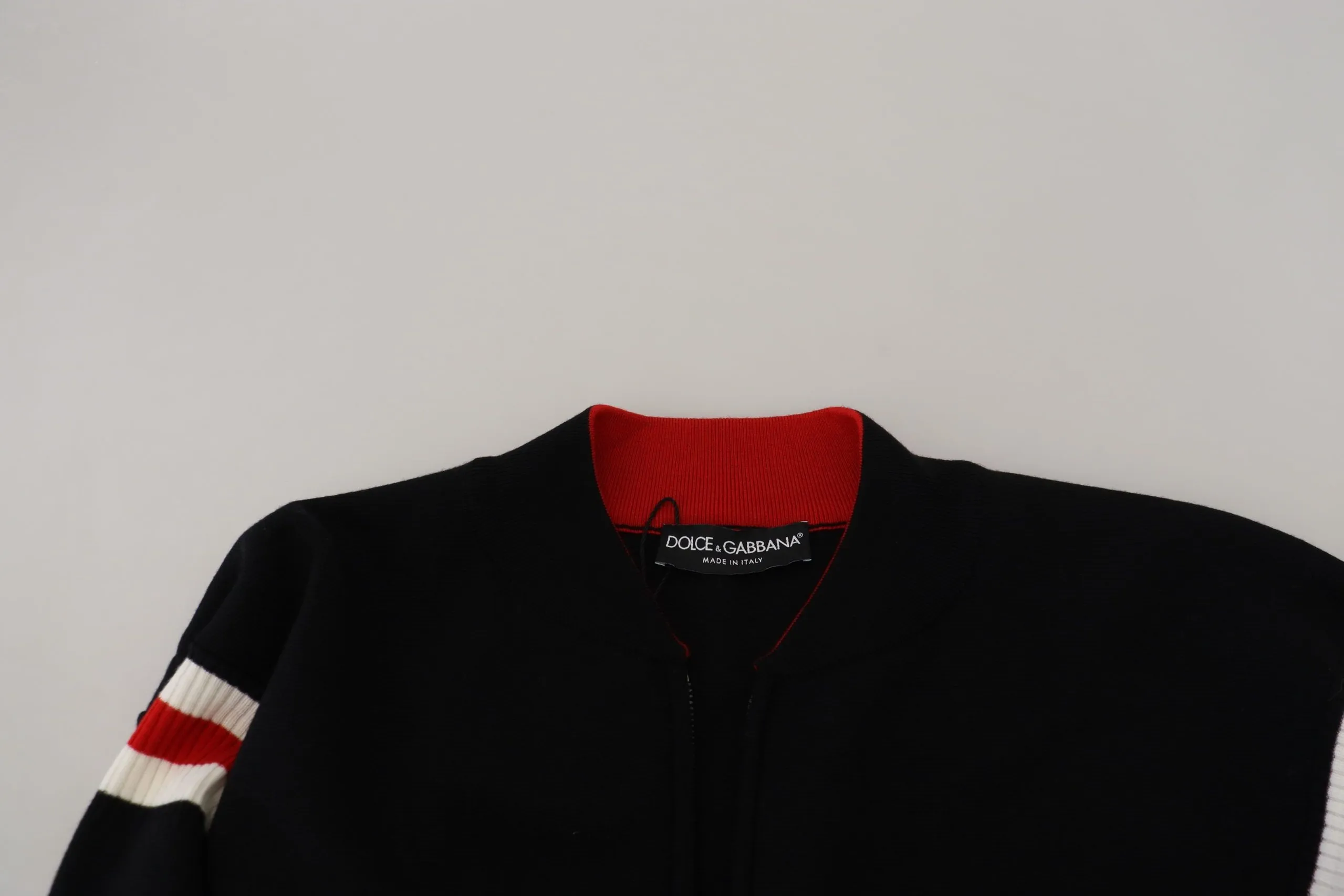 Dolce & Gabbana Men's Multicolor Zip Sweater Wool Blend