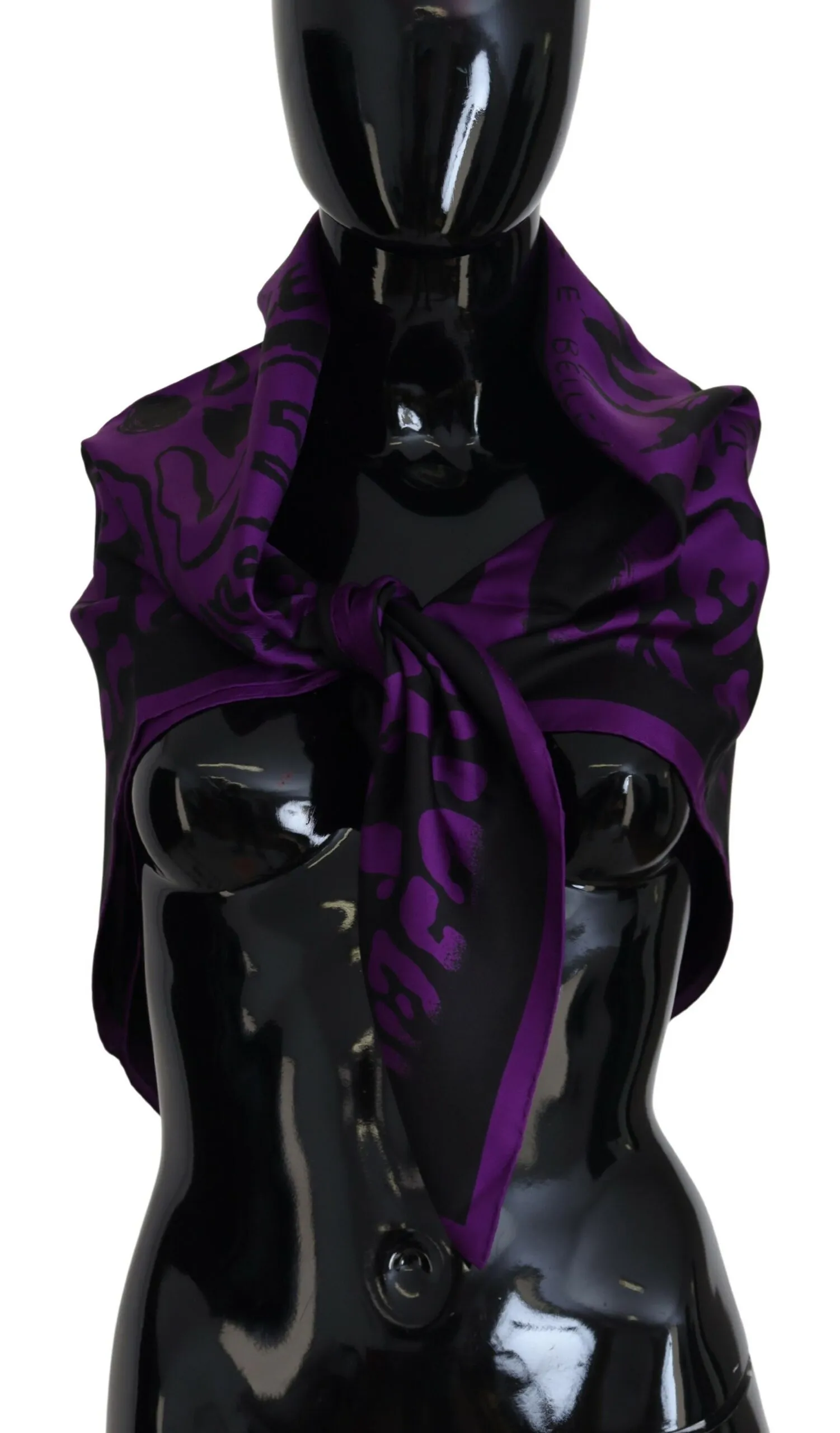 Dolce & Gabbana Women's Elegant Silk Square Scarf in Purple