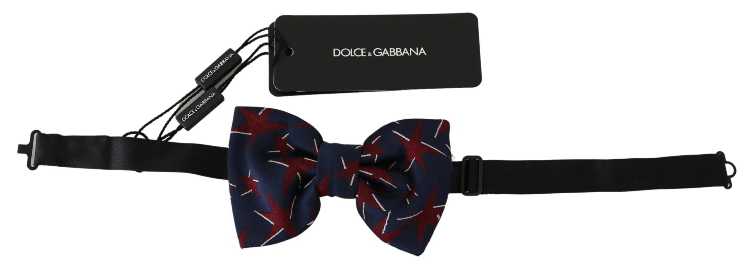 Dolce & Gabbana Men's Starry Blue Bow Tie - Elegant Evening Accessory
