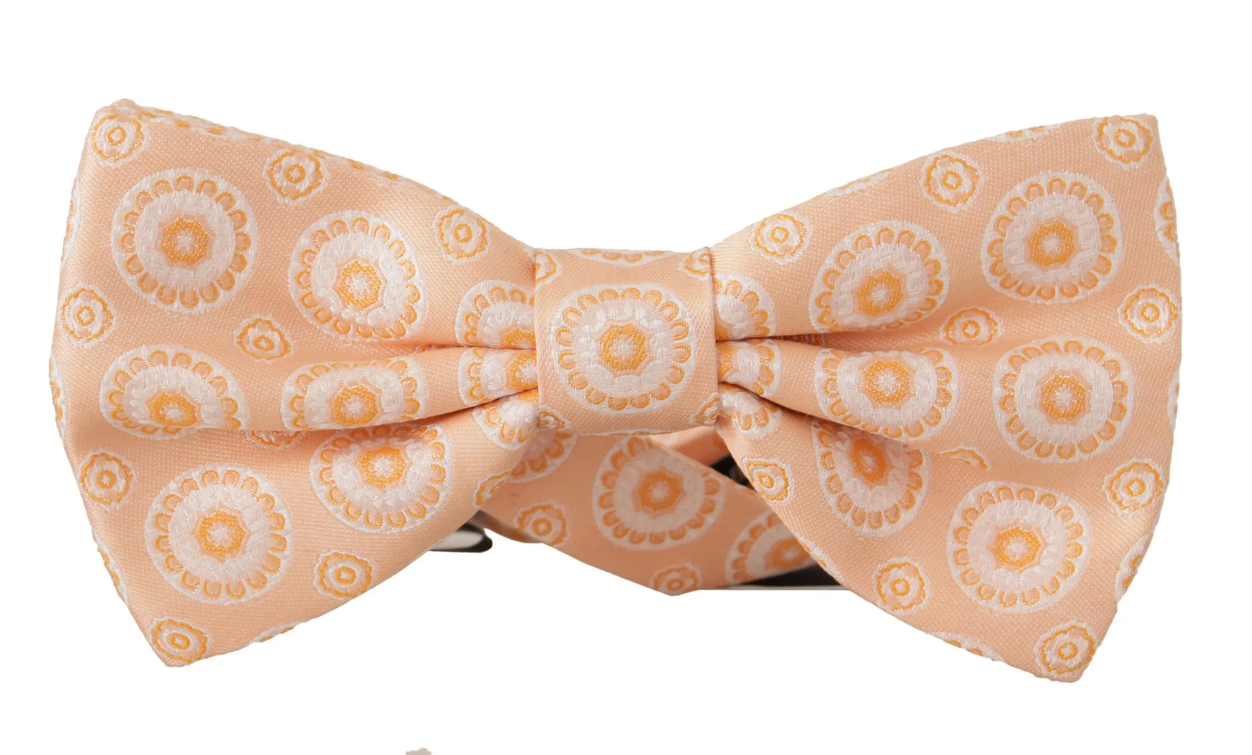 Dolce & Gabbana Men's Elegant Silk Orange Bow Tie