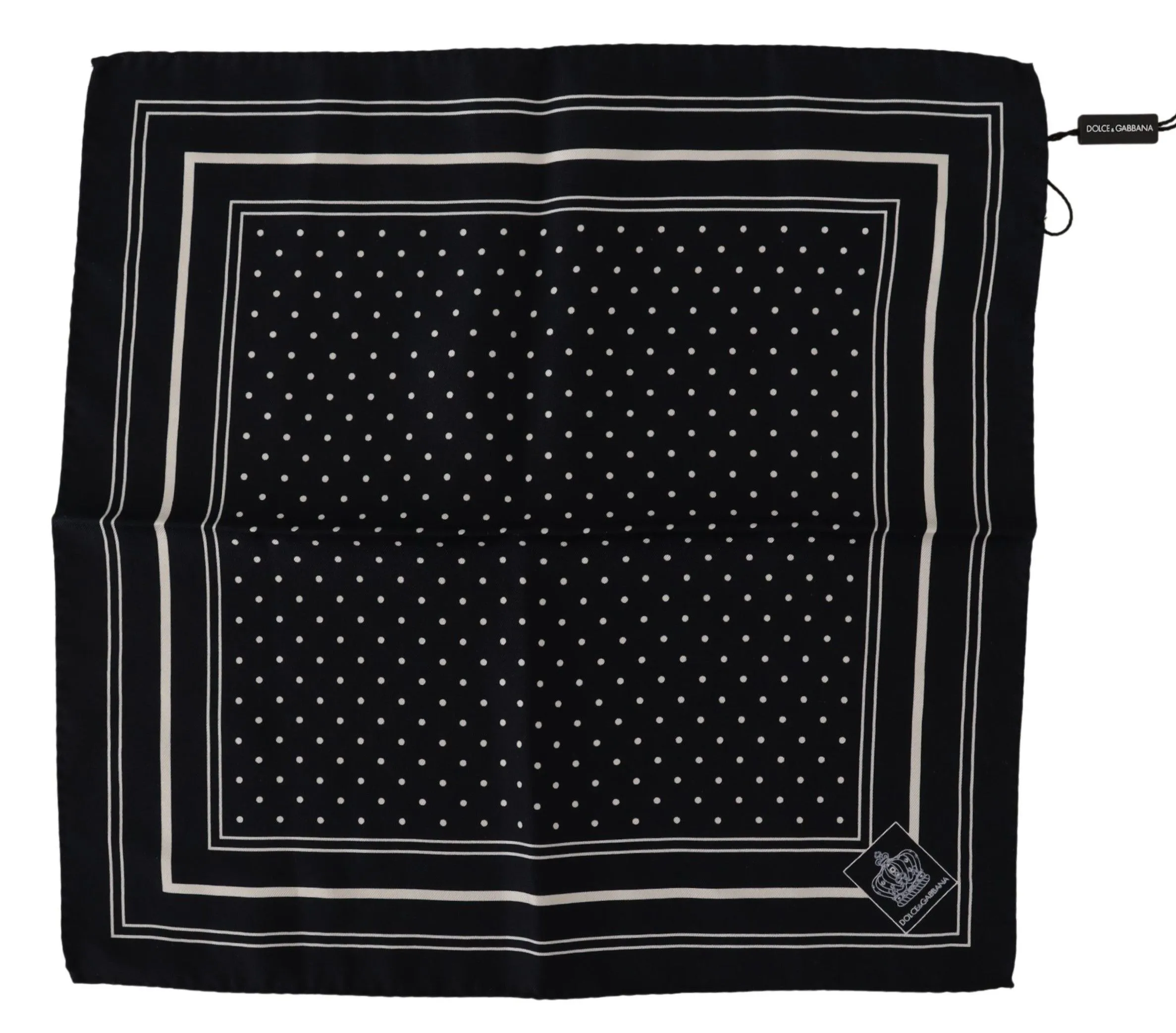 Dolce & Gabbana Men's Elegant Silk Dot Print Pocket Square