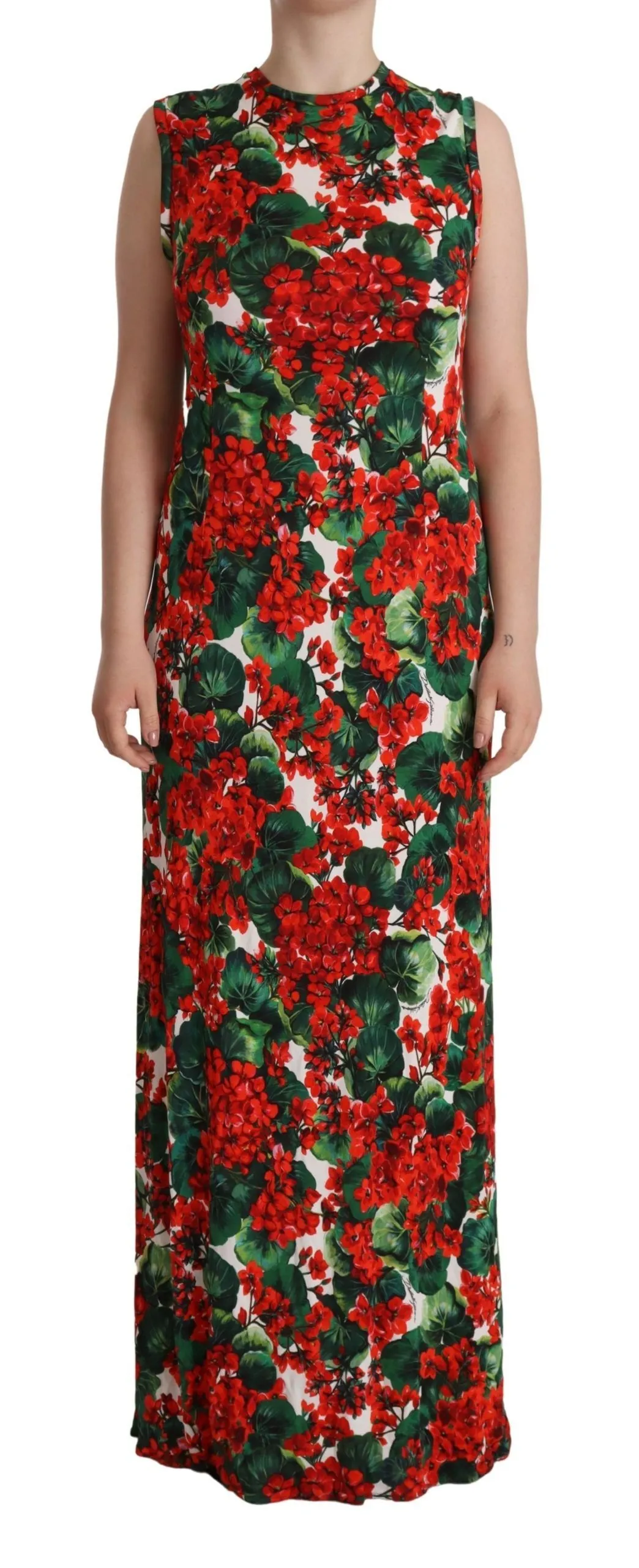 Dolce & Gabbana Women's Elegant Floral Sheath Long Dress