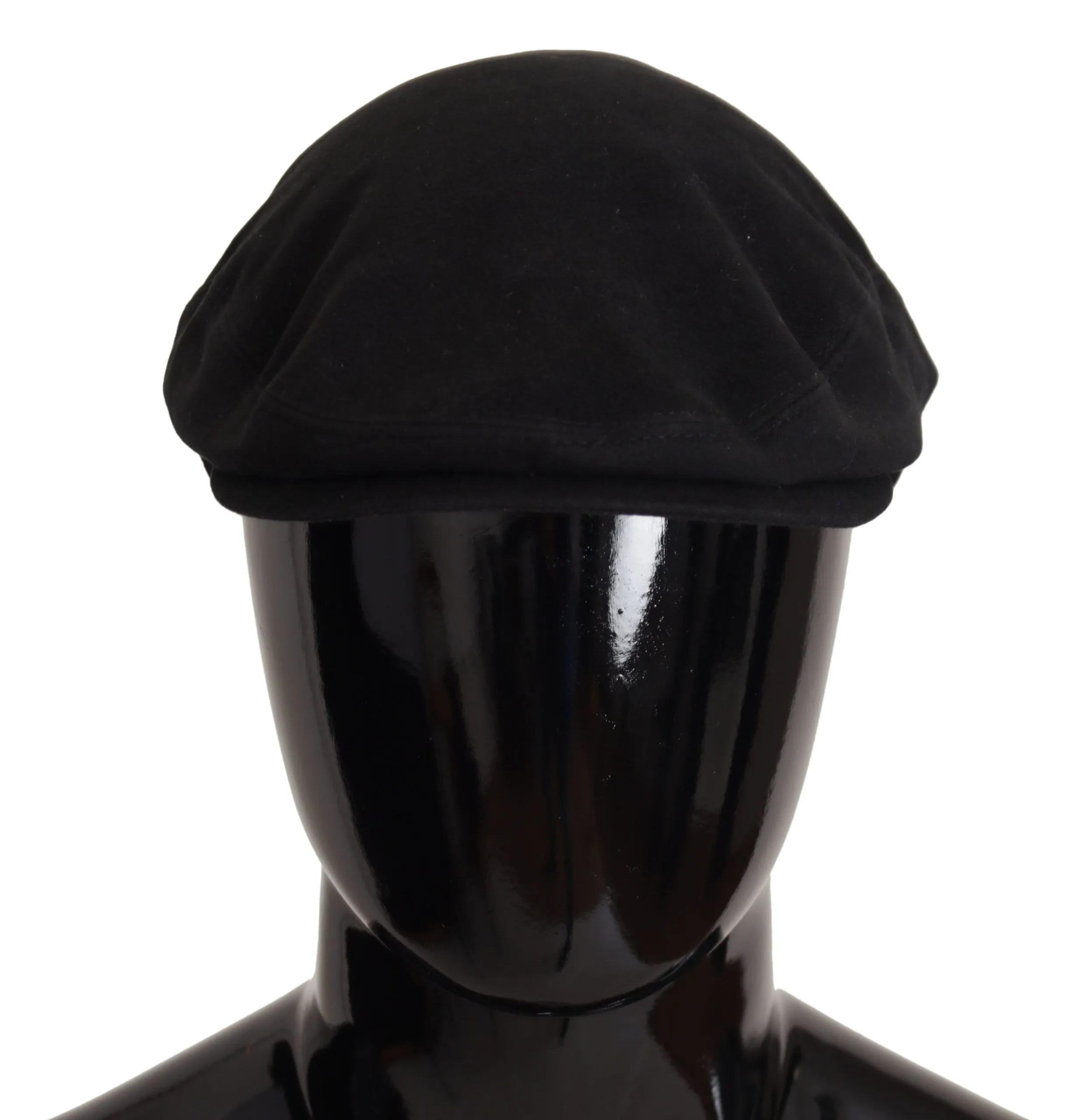 Dolce & Gabbana Men's Elegant Black Cotton Newsboy Hat