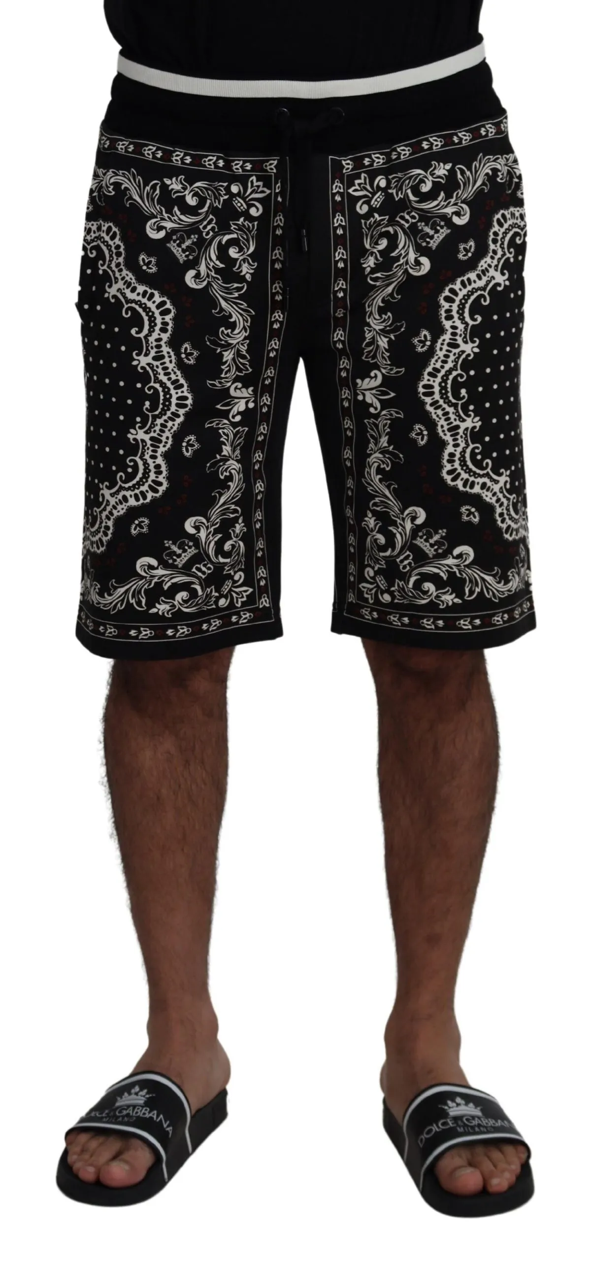 Dolce & Gabbana Men's Elegant Black Cotton MainLine Shorts