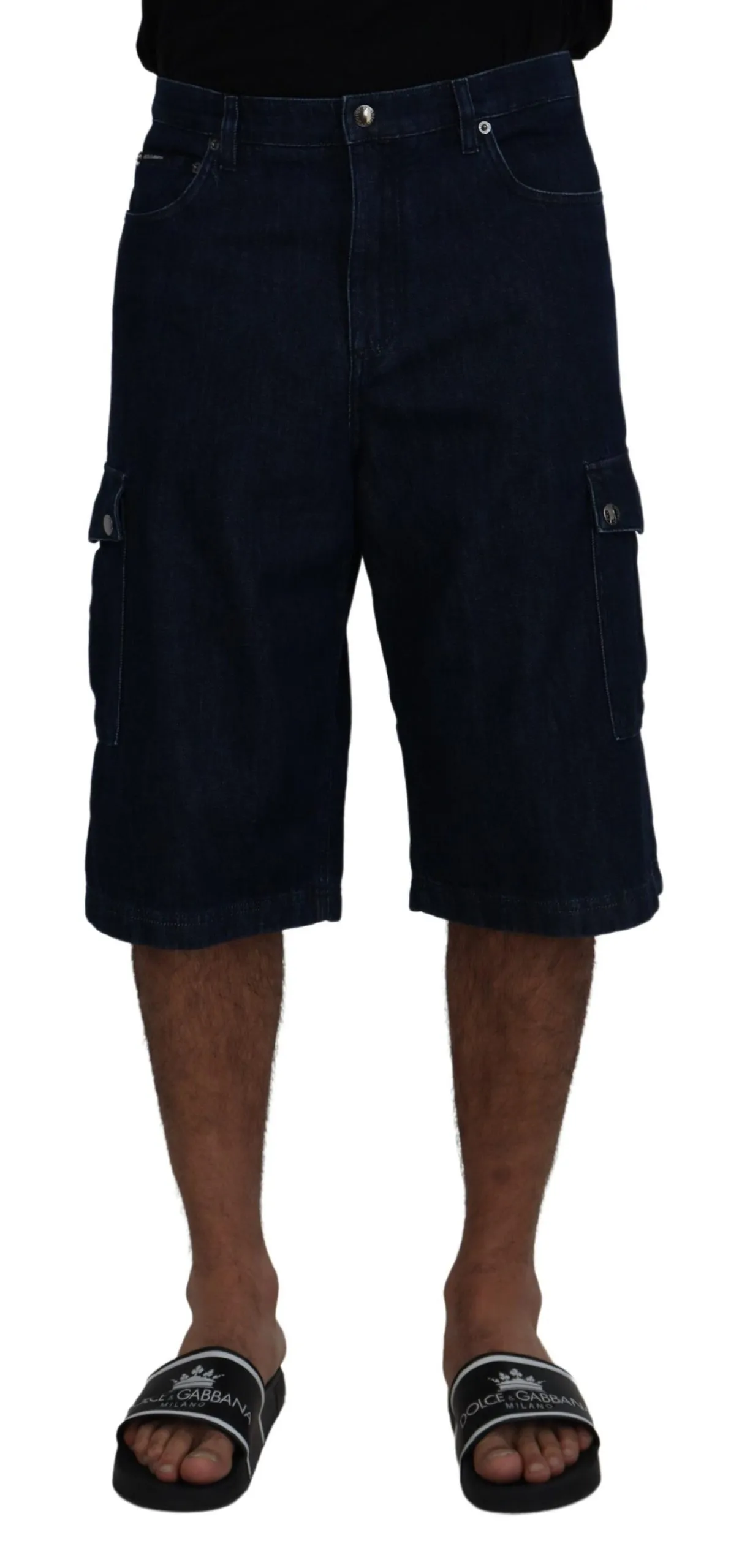 Dolce & Gabbana Men's Elegant Cropped Blue Cotton Pants