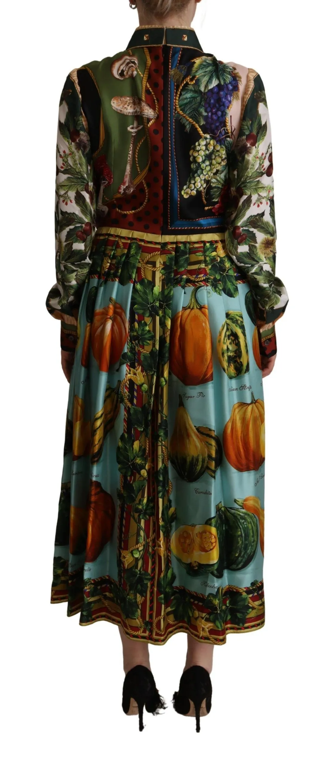Dolce & Gabbana Women's Elegant Multicolor Silk Long Dress
