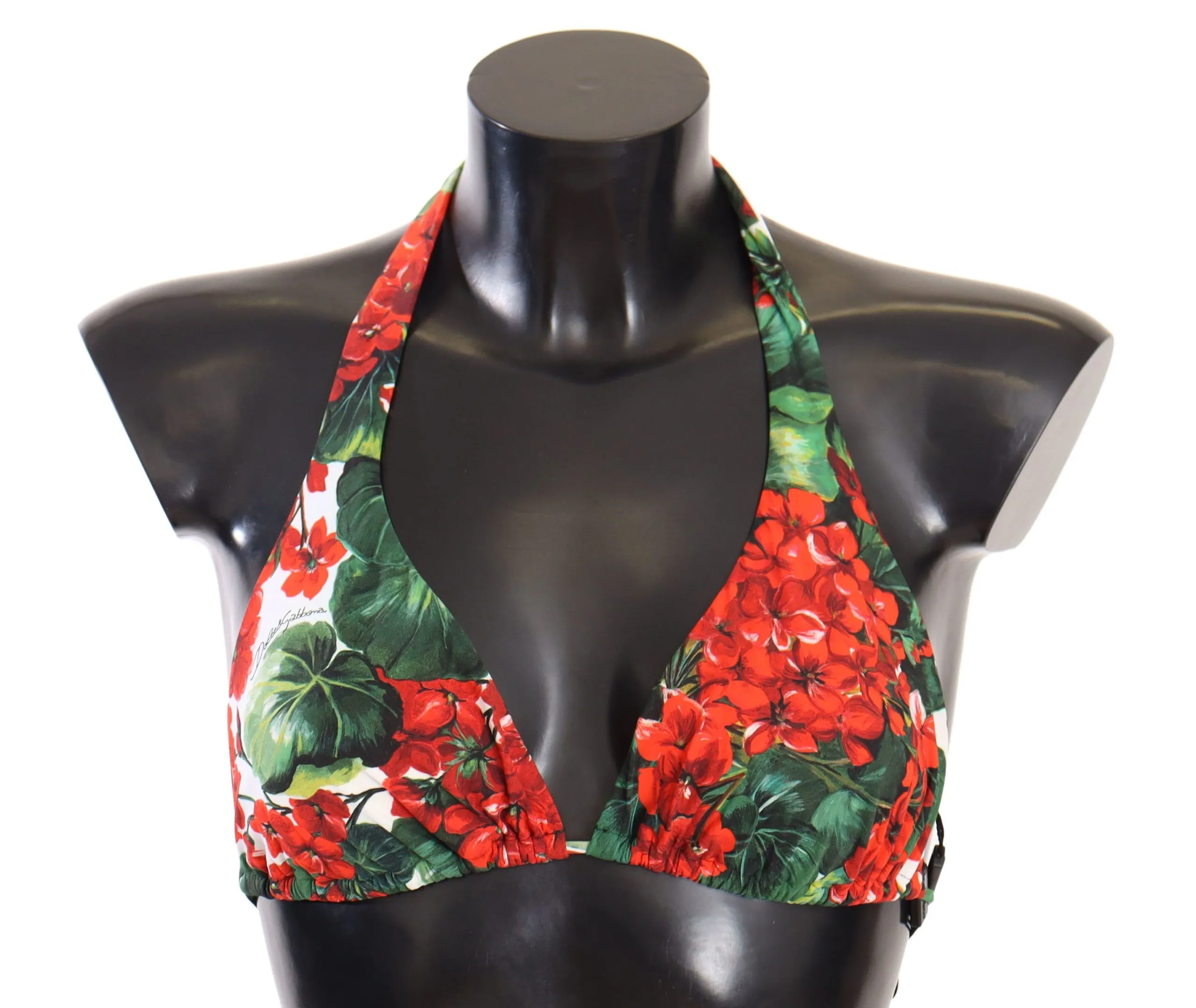 Dolce & Gabbana Women's Red Floral Print Bikini Top