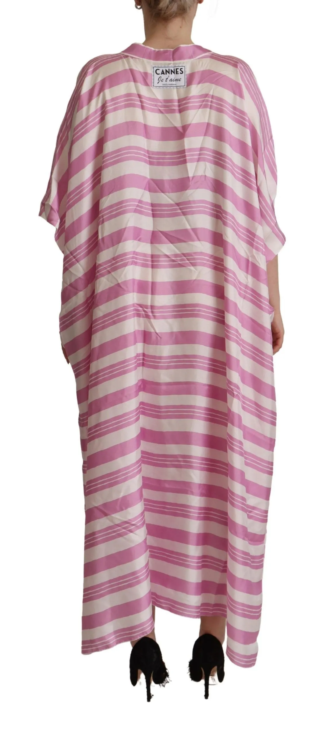 Dolce & Gabbana Women's Silken Striped Kaftan Tunic Dress - Exclusive Design