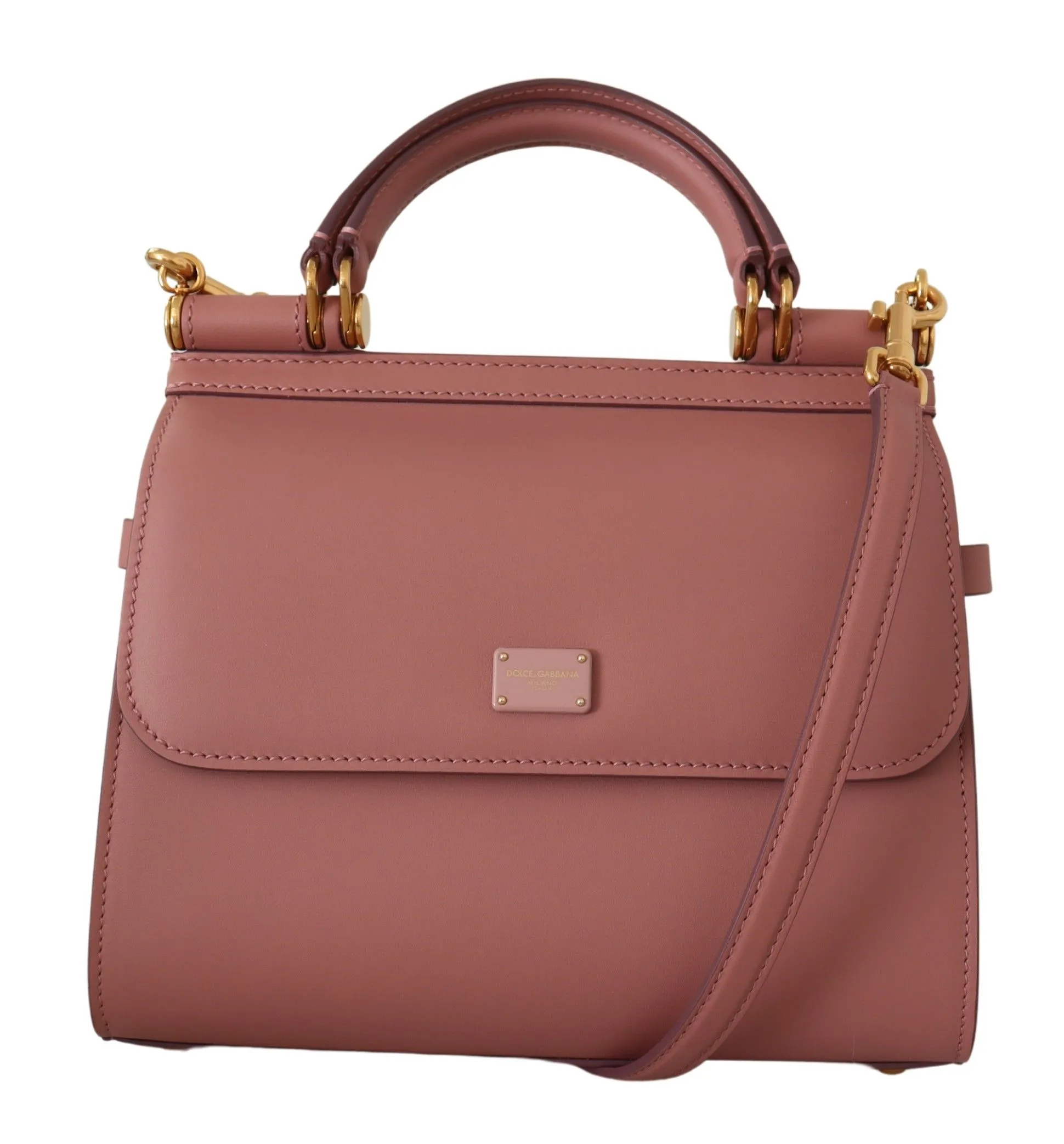 Dolce & Gabbana Women's Pink Leather Medium Shoulder SICILY Bag