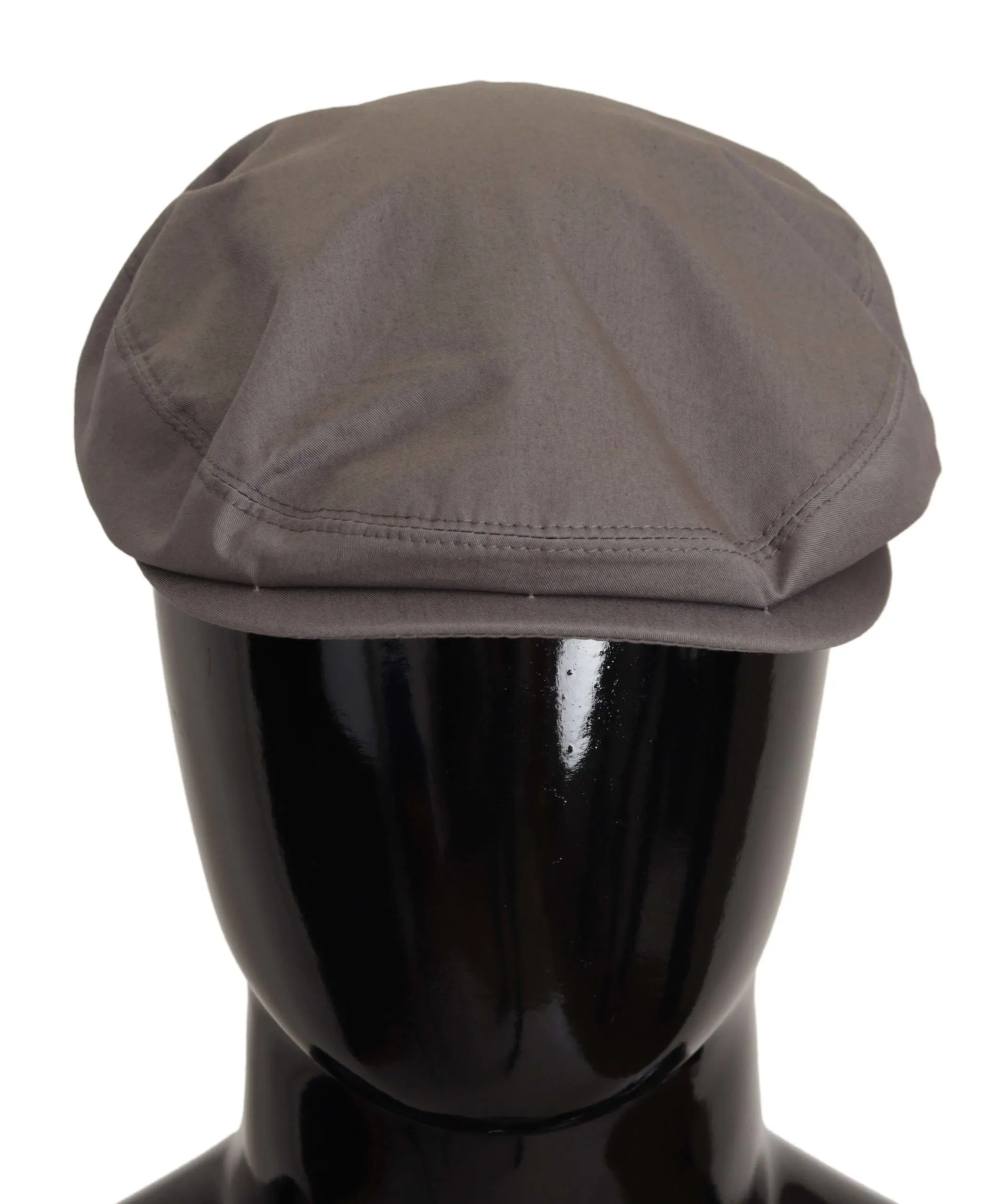 Dolce & Gabbana Men's Elegant Gray Cotton Newsboy Hat